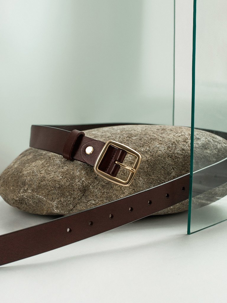 brown leather belt online