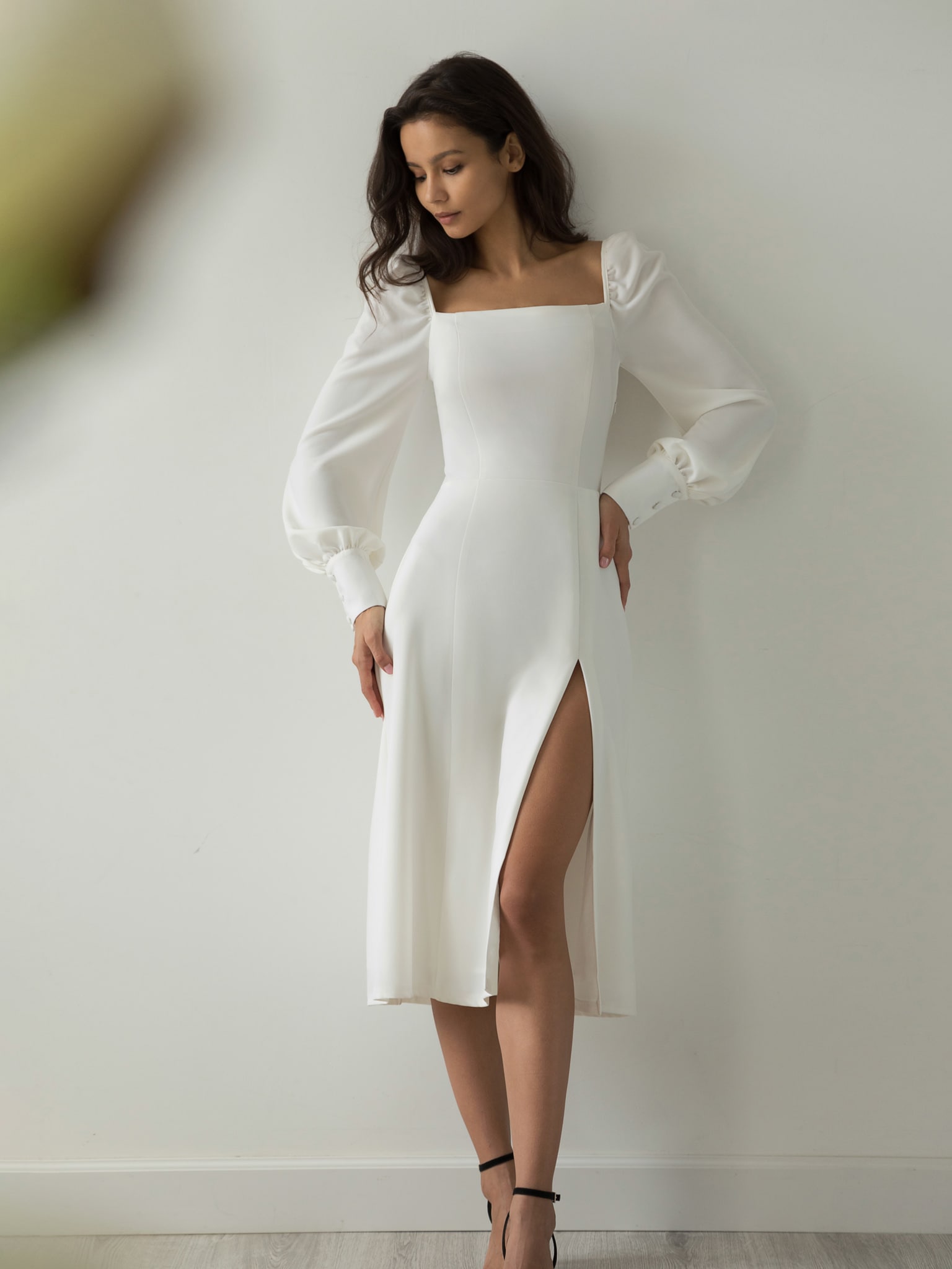 split hem midi dress