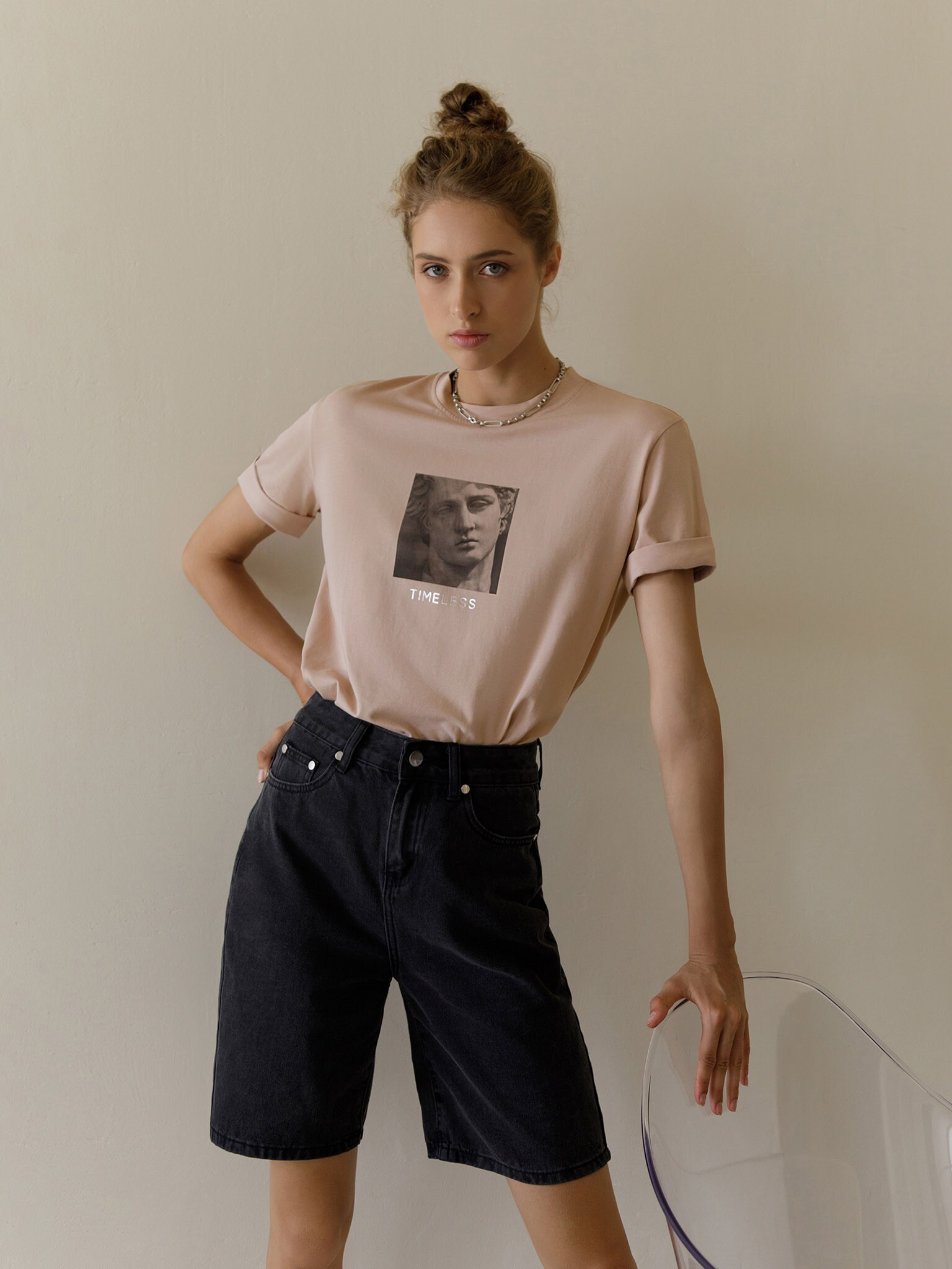Art printed cotton-jersey T-shirt