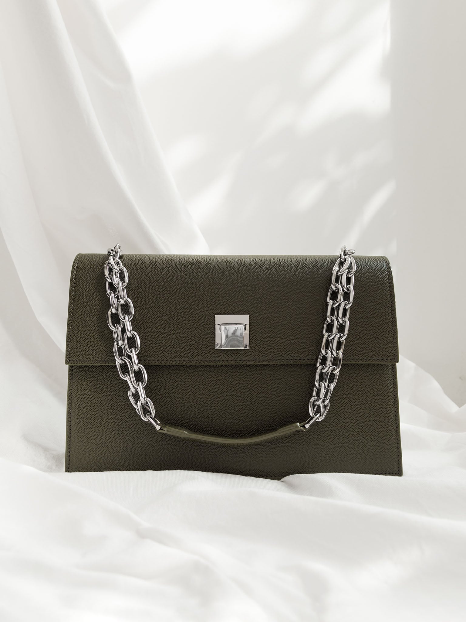 LICHI - Online fashion store :: Chain-embellished shoulder bag