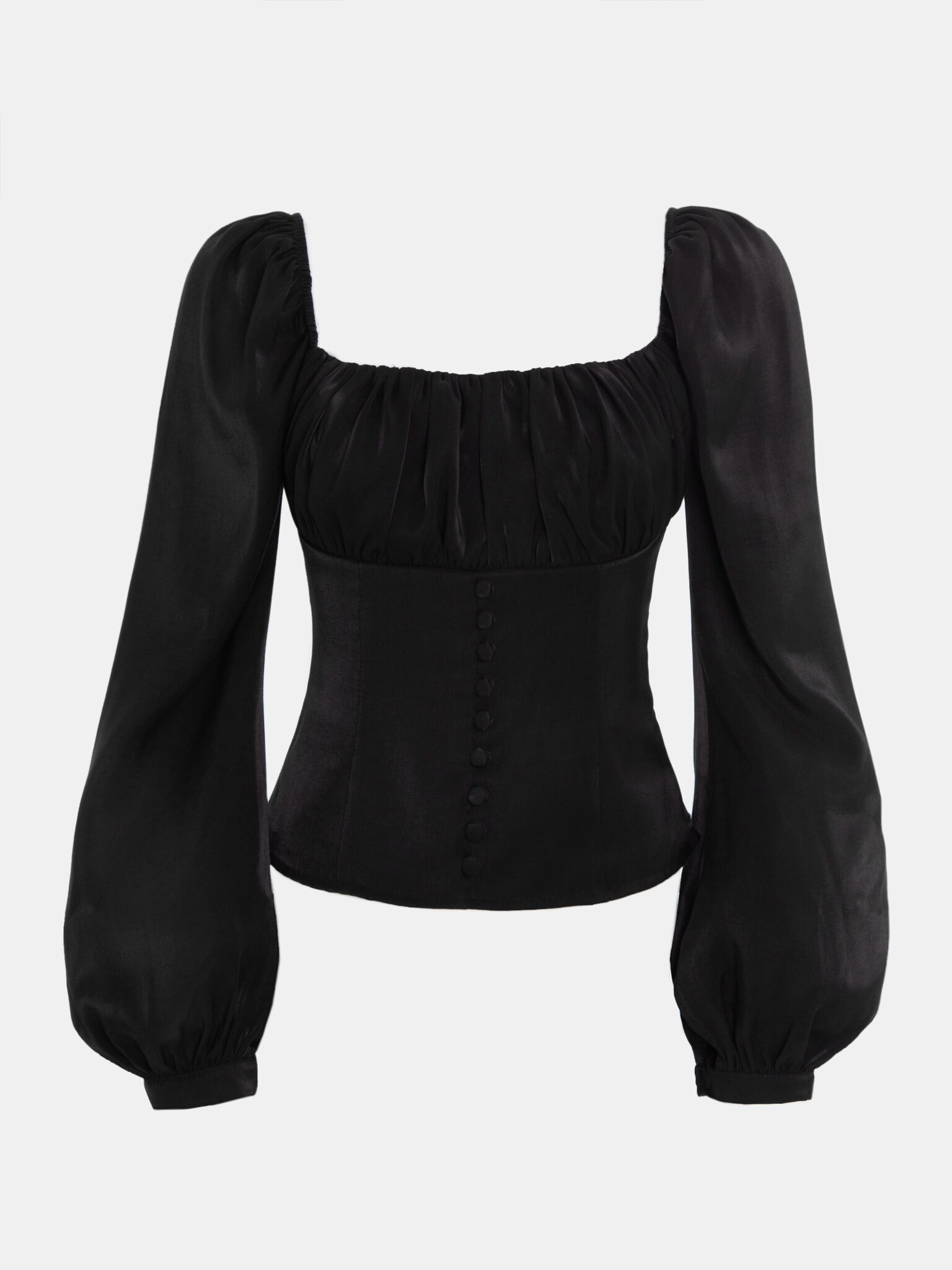 Square-neckline puff sleeve blouse :: LICHI - Online fashion store