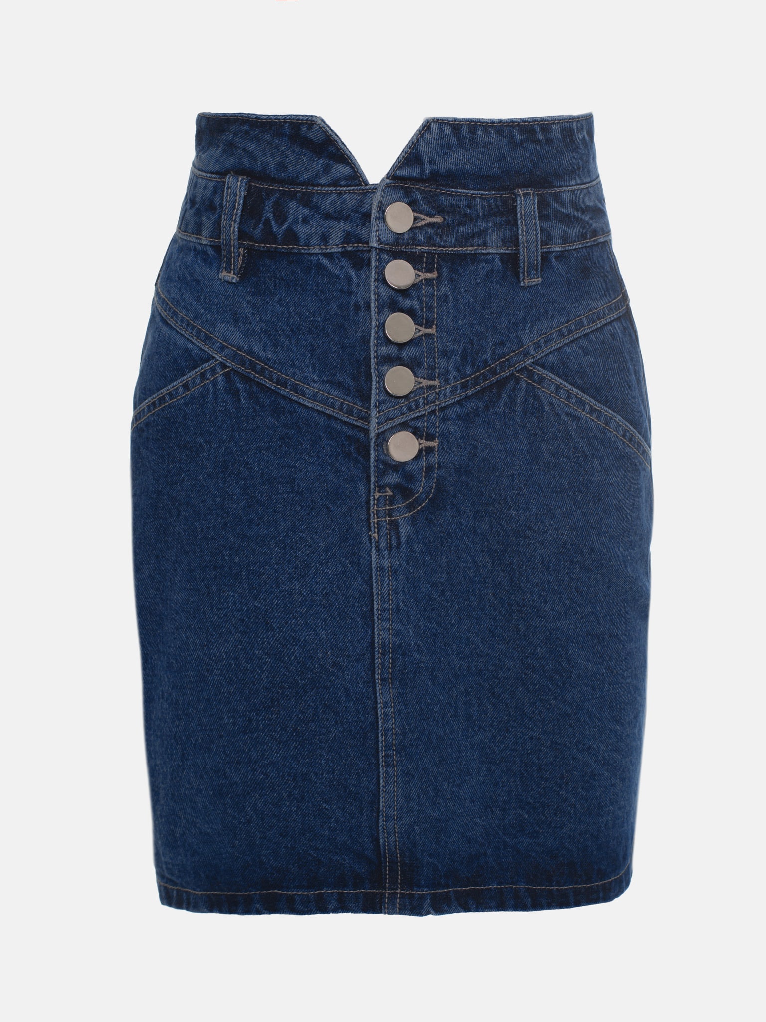 LICHI - Online fashion store :: Buttoned denim mini skirt