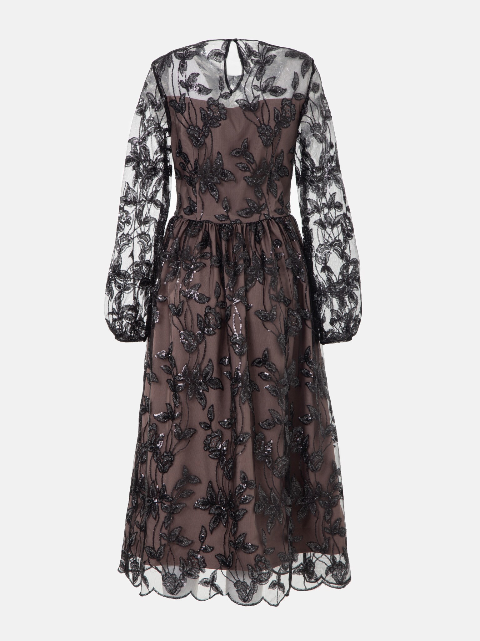 Sequined embroidered midi dress :: LICHI - Online fashion store