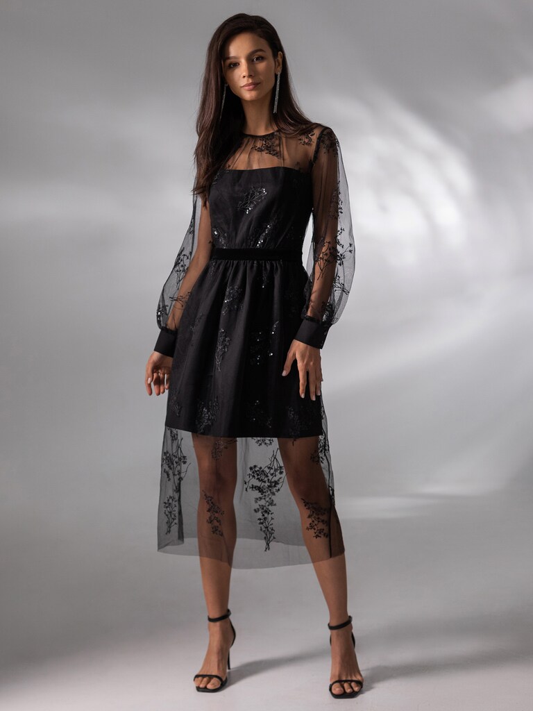 LICHI - Online fashion store :: Платье из фатина с вышивкой