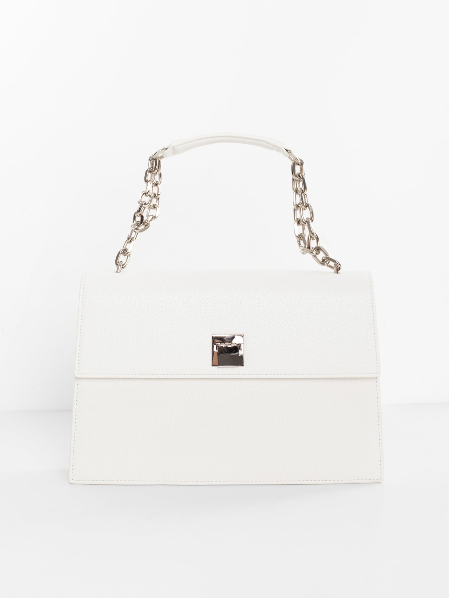 Chain-embellished shoulder bag