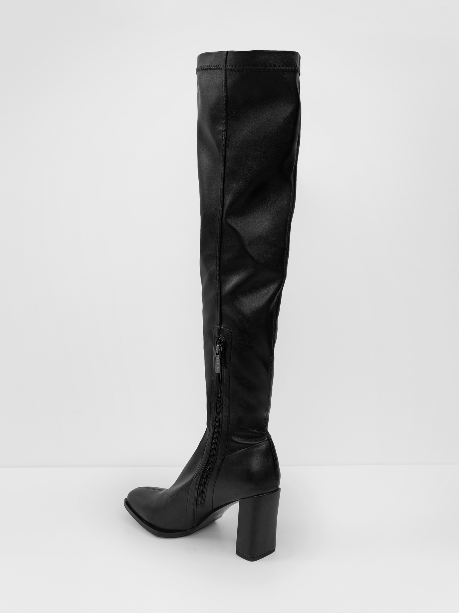 Over-the-knee vegan-leather boots