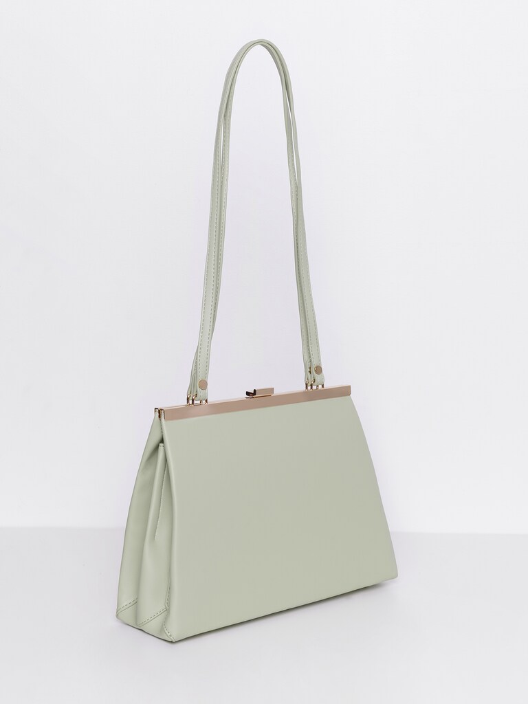 Trapeze-shaped bag with wide shoulder strap :: LICHI - Online fashion store