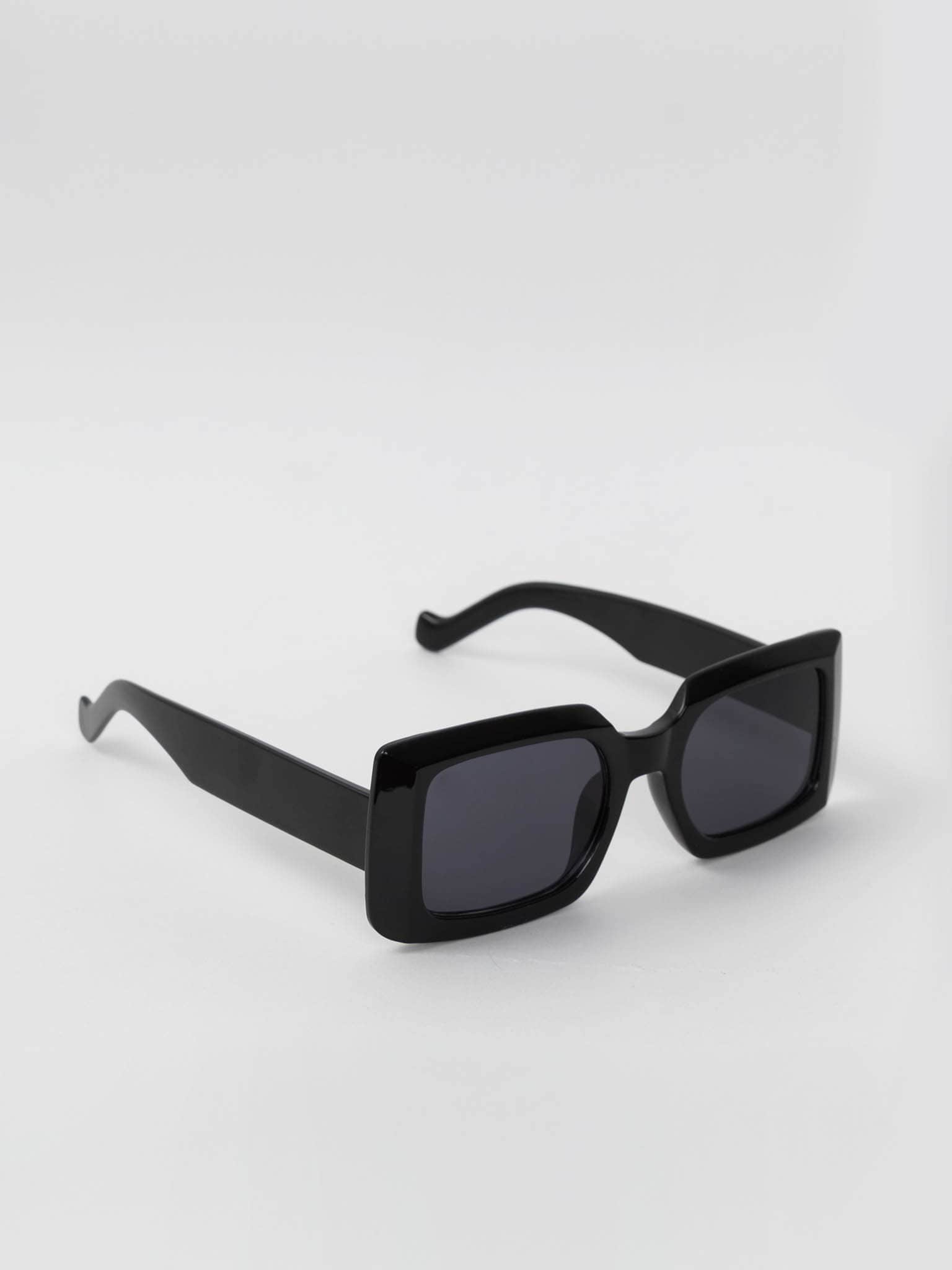 Narrow rectangular-frame sunglasses