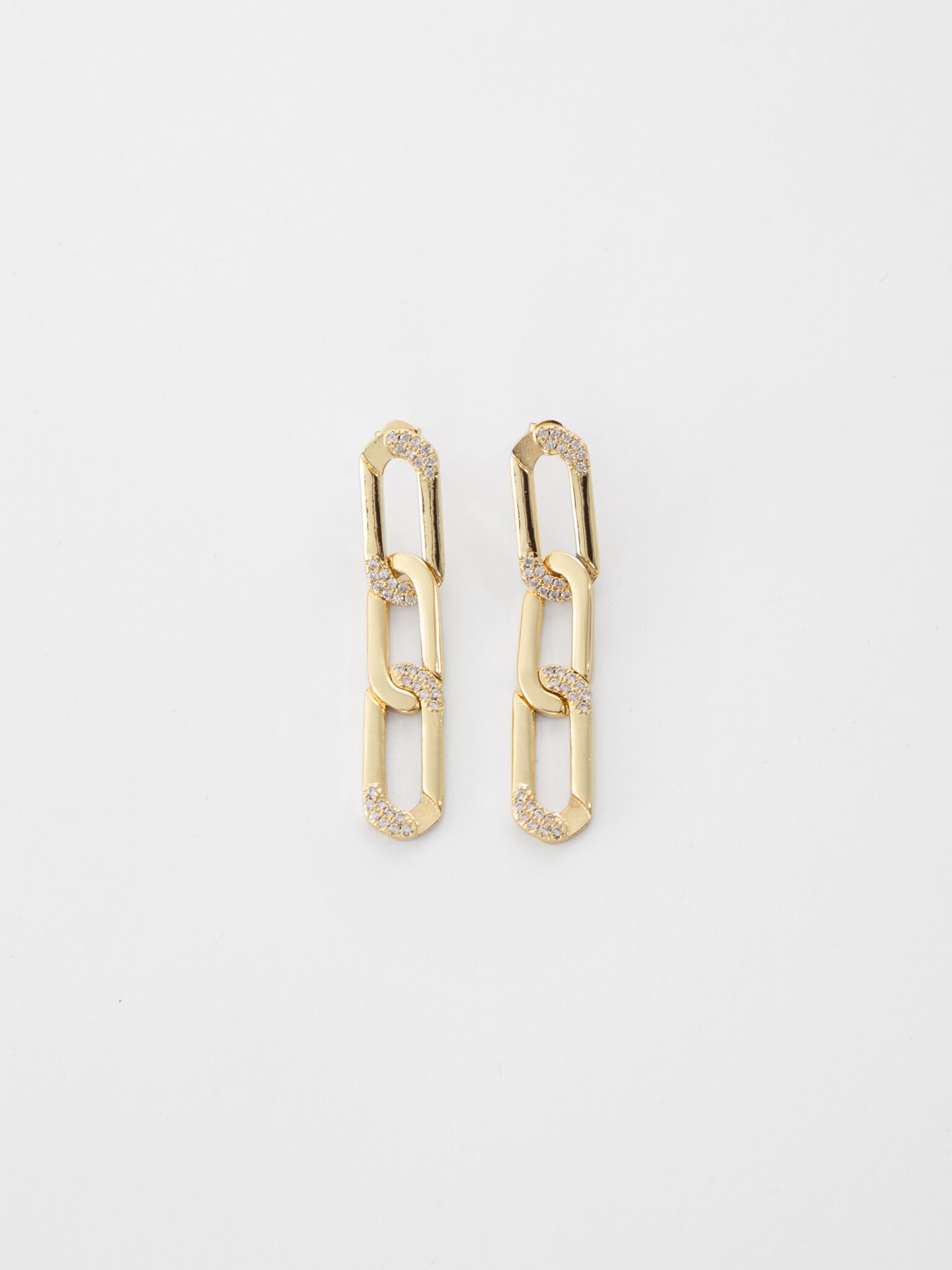 LICHI - Online fashion store :: Rhinestone chain-link earrings