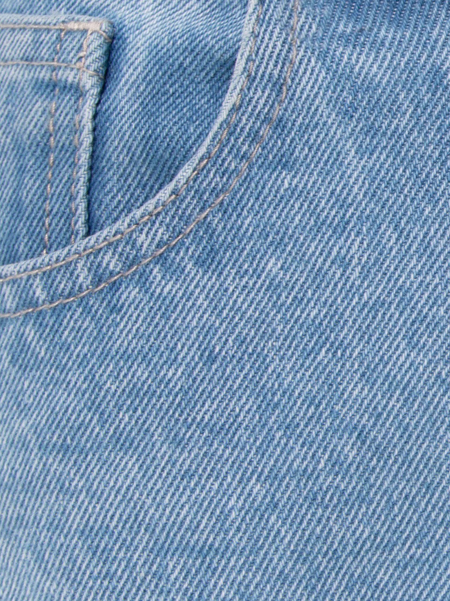 Straight-leg jeans with rhinestone fringe