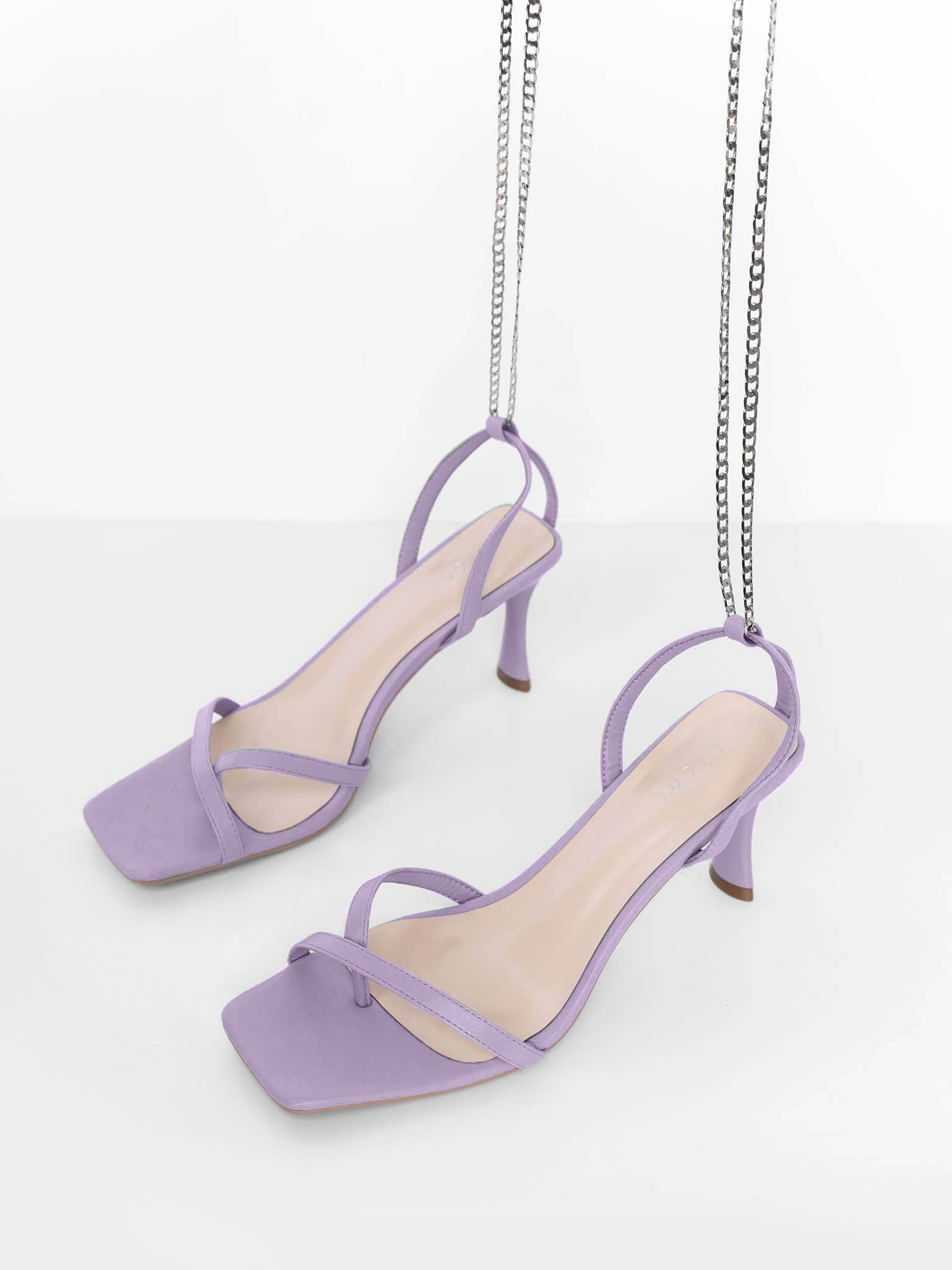 Tie-strap high-heel sandals