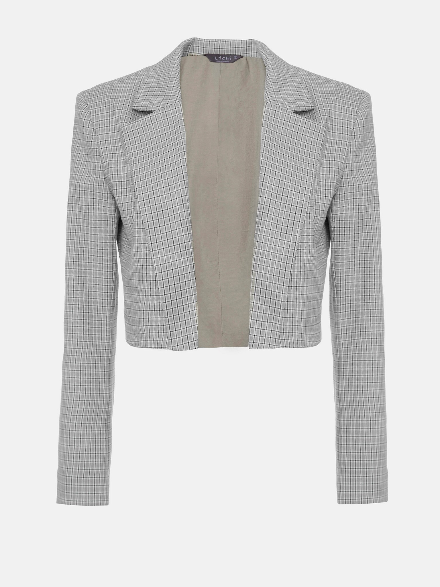 Wide-lapel cropped blazer :: LICHI - Online fashion store