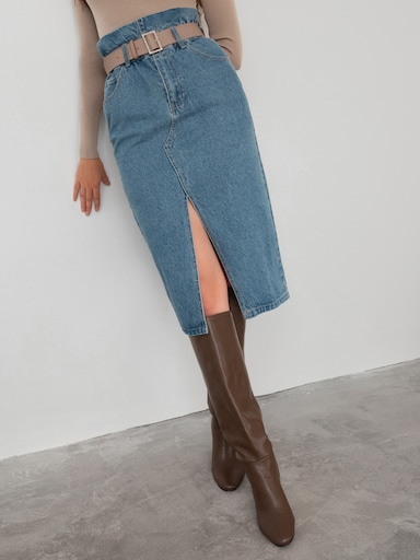 LICHI - Online fashion store :: Denim midi skirt