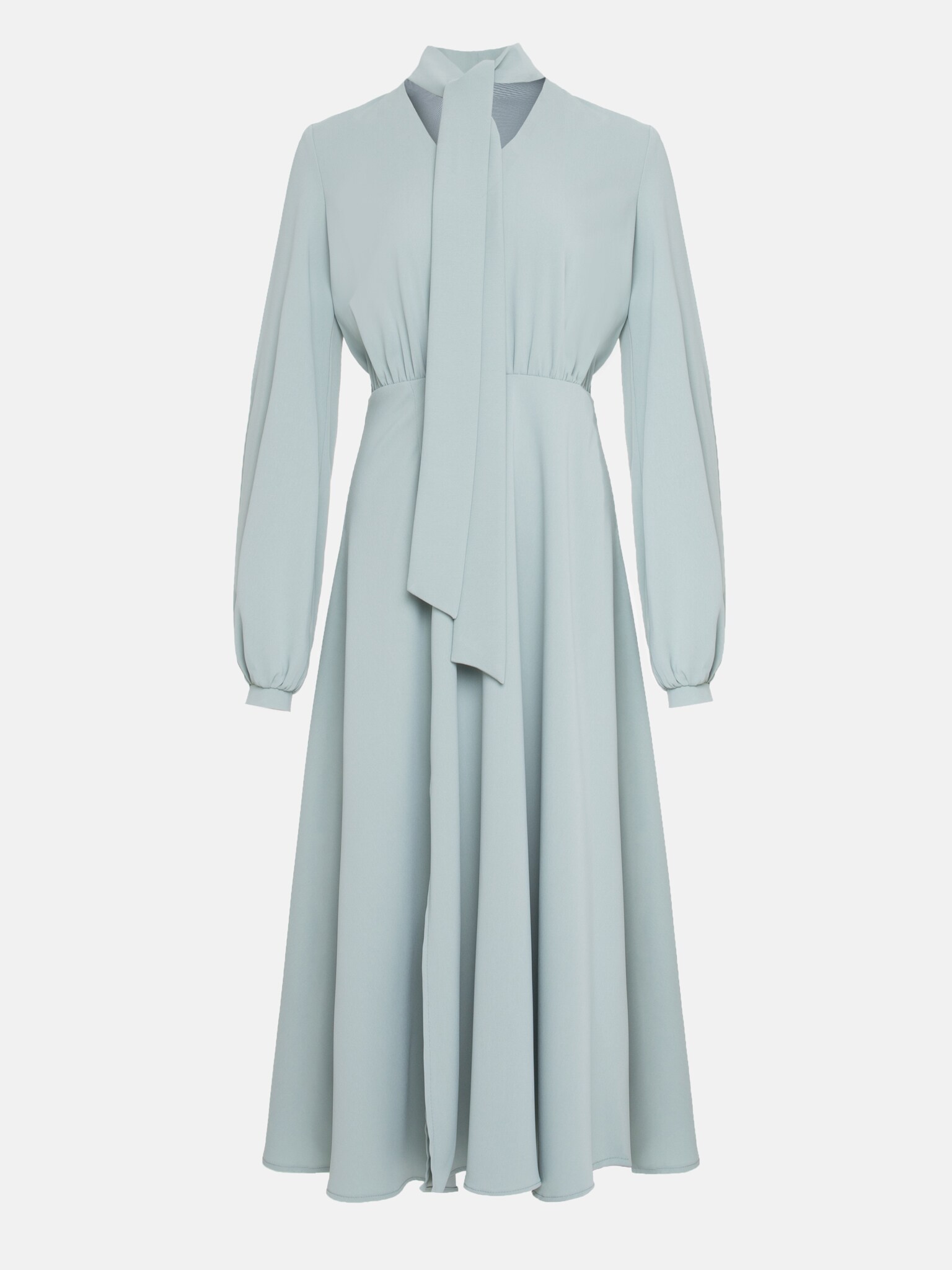 Tie-neck midi dress