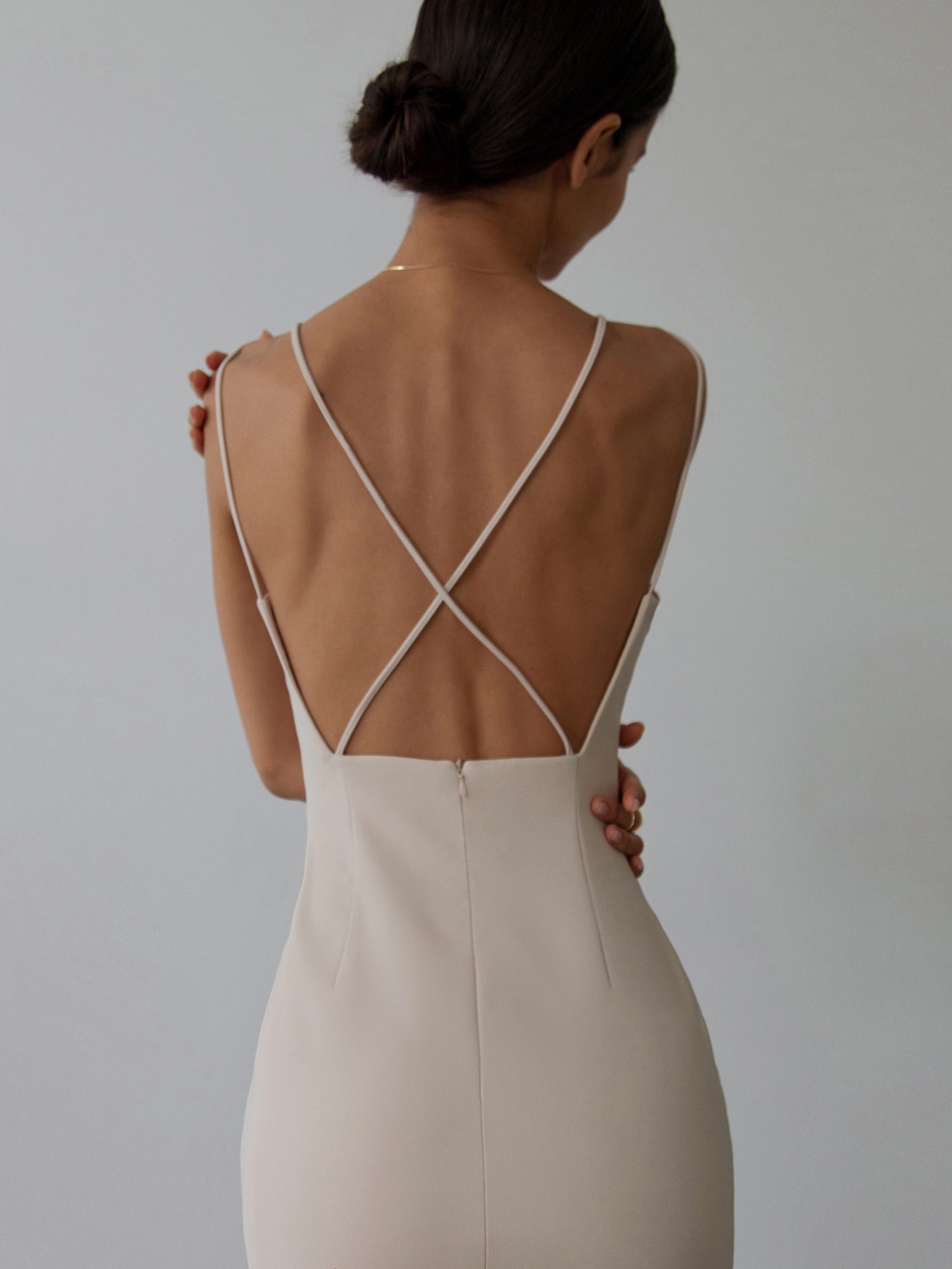 Open-back mini dress