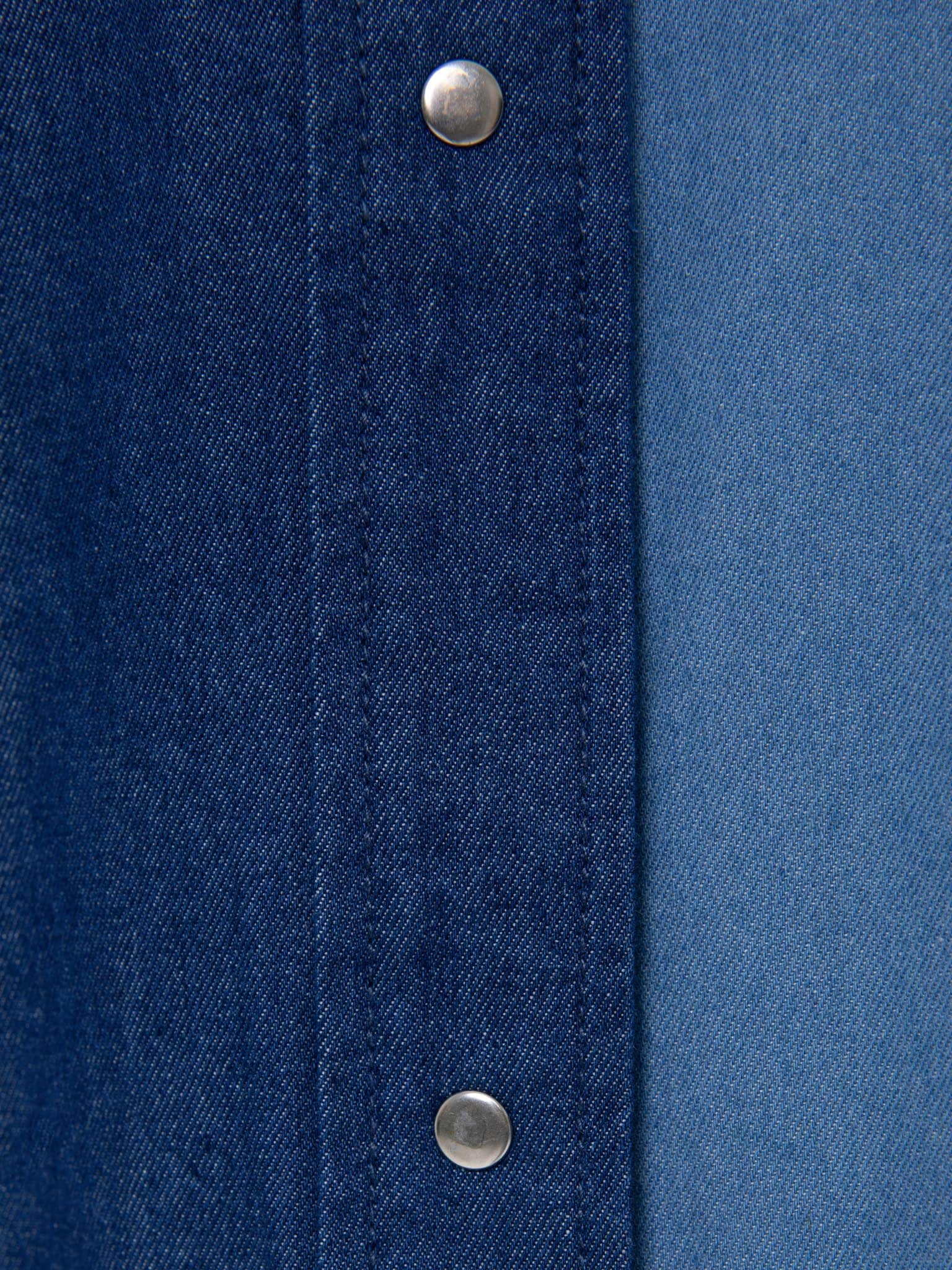 Комбинированная джинсовая рубашка