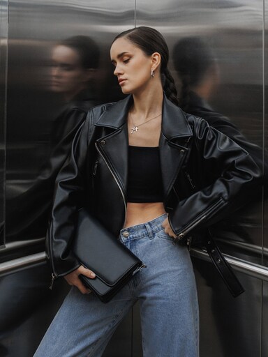 Vegan-leather briefcase :: LICHI - Online fashion store