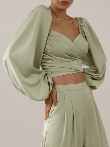 Chain-embellished satin camisole :: LICHI - Online fashion store