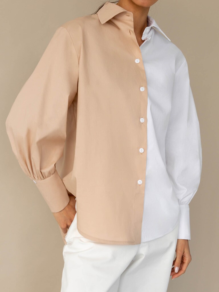 Oversized tweed shirt :: LICHI - Online fashion store