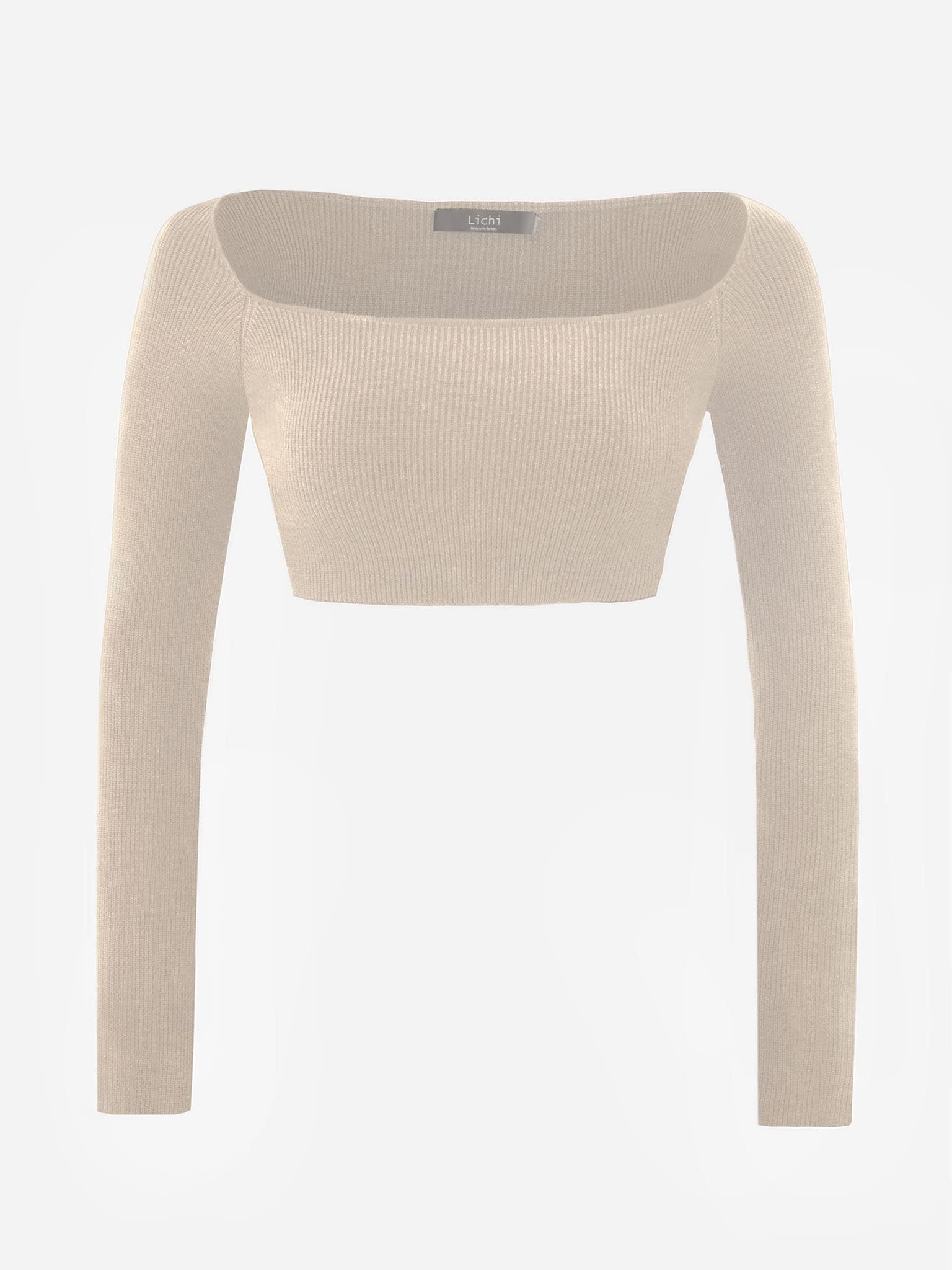 Fitted ribbed-knit crop top
