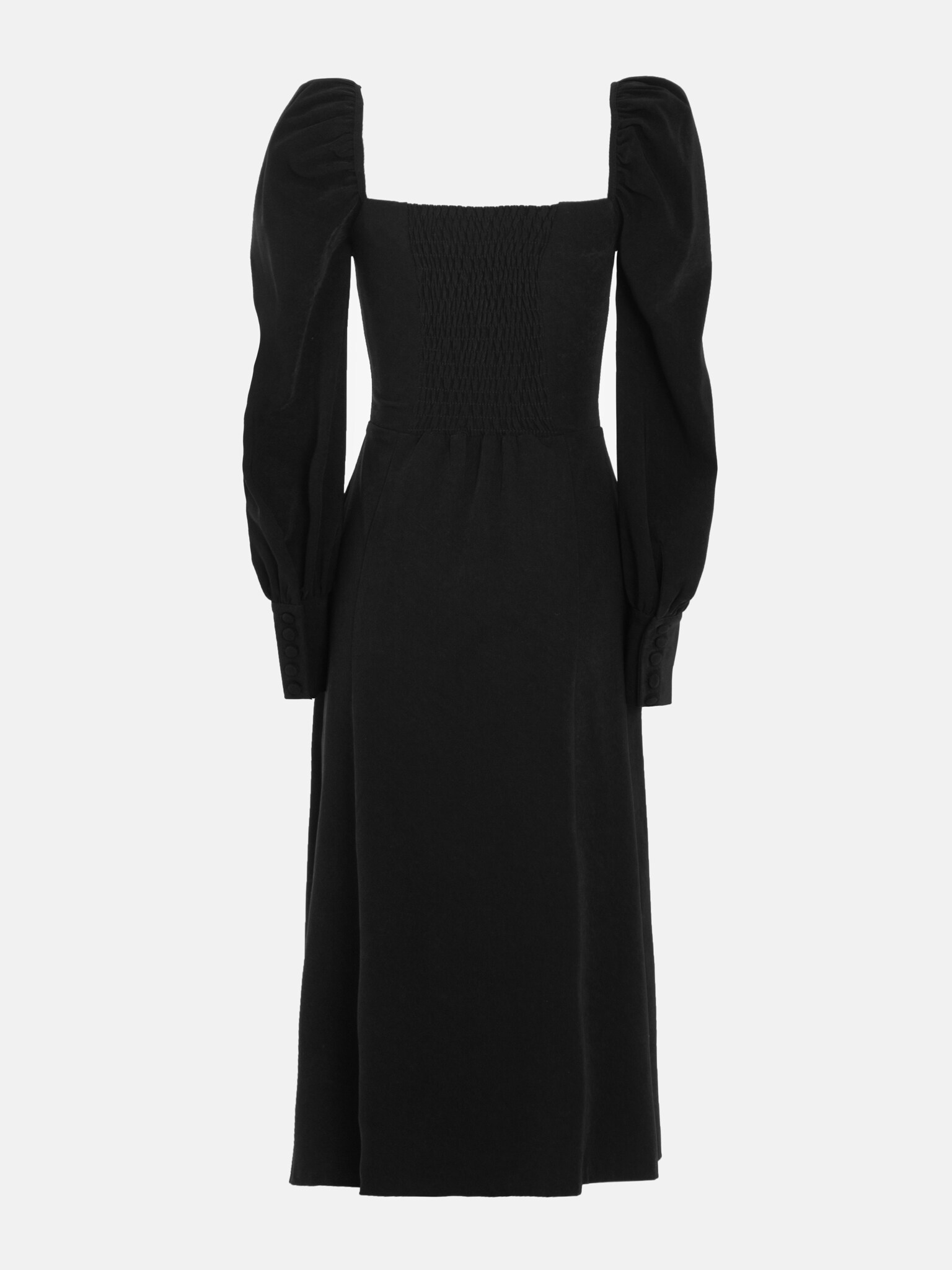 LICHI - Online fashion store :: Square-neckline split-hem midi dress