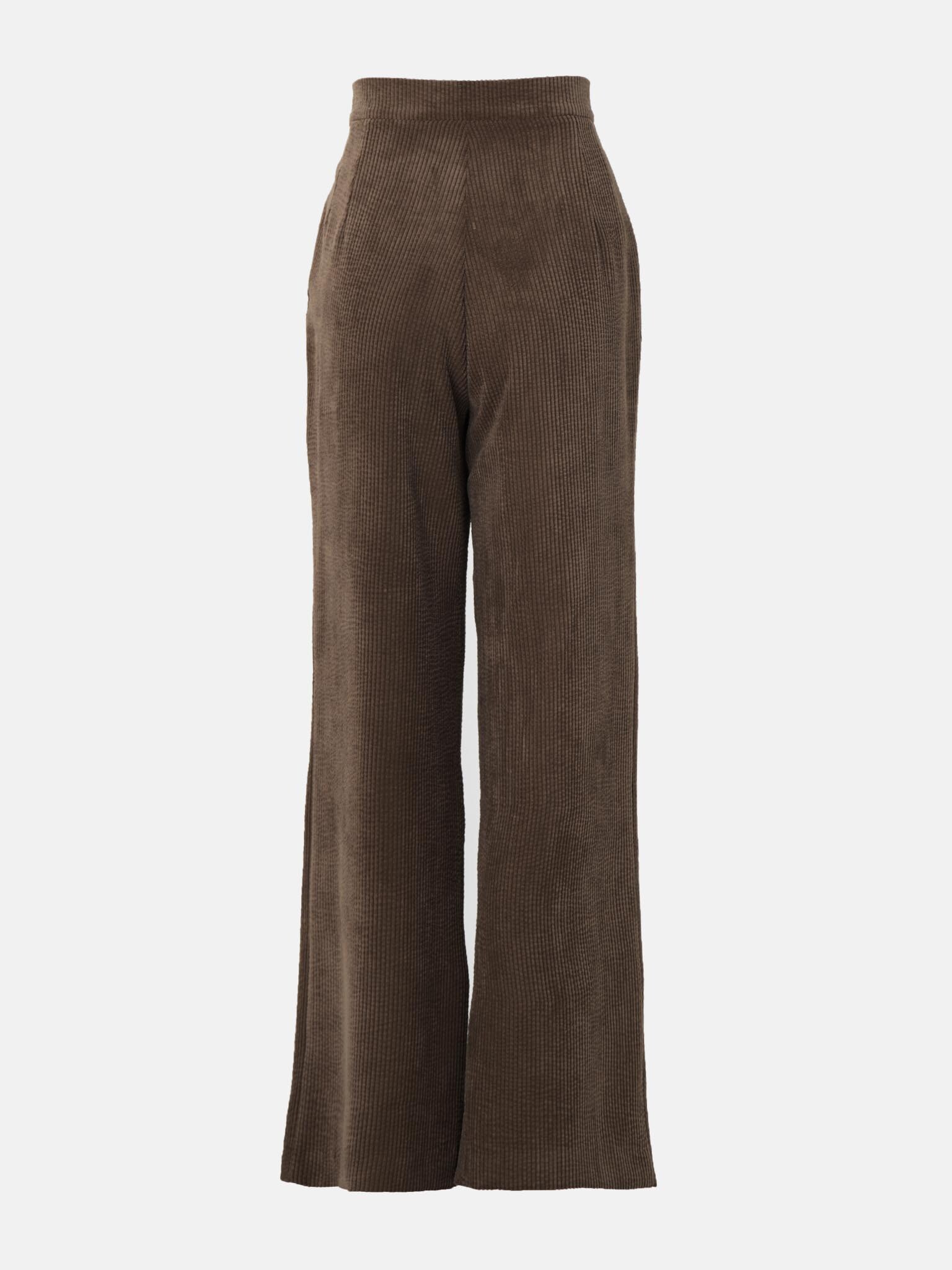LICHI - Online fashion store :: Ribbed velvet flared pants