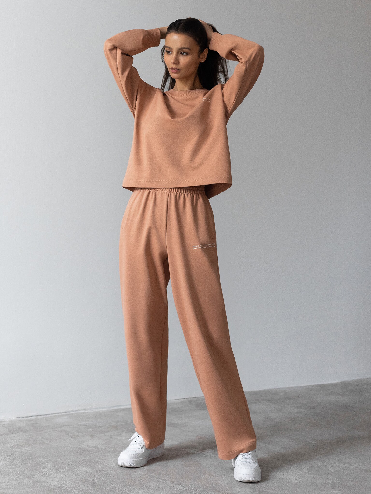 Printed cotton-blend track pants :: LICHI - Online fashion store