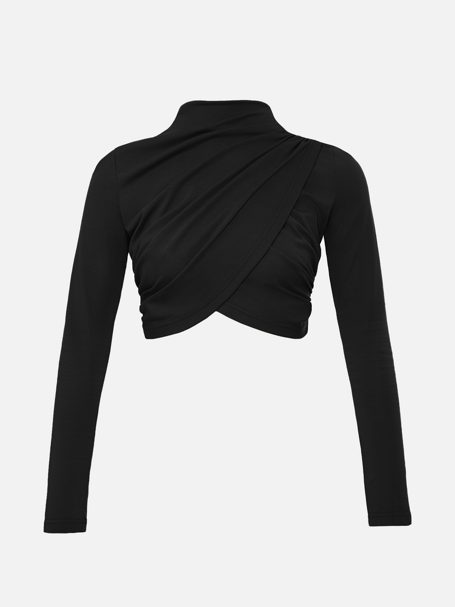 Draped crop top :: LICHI - Online fashion store