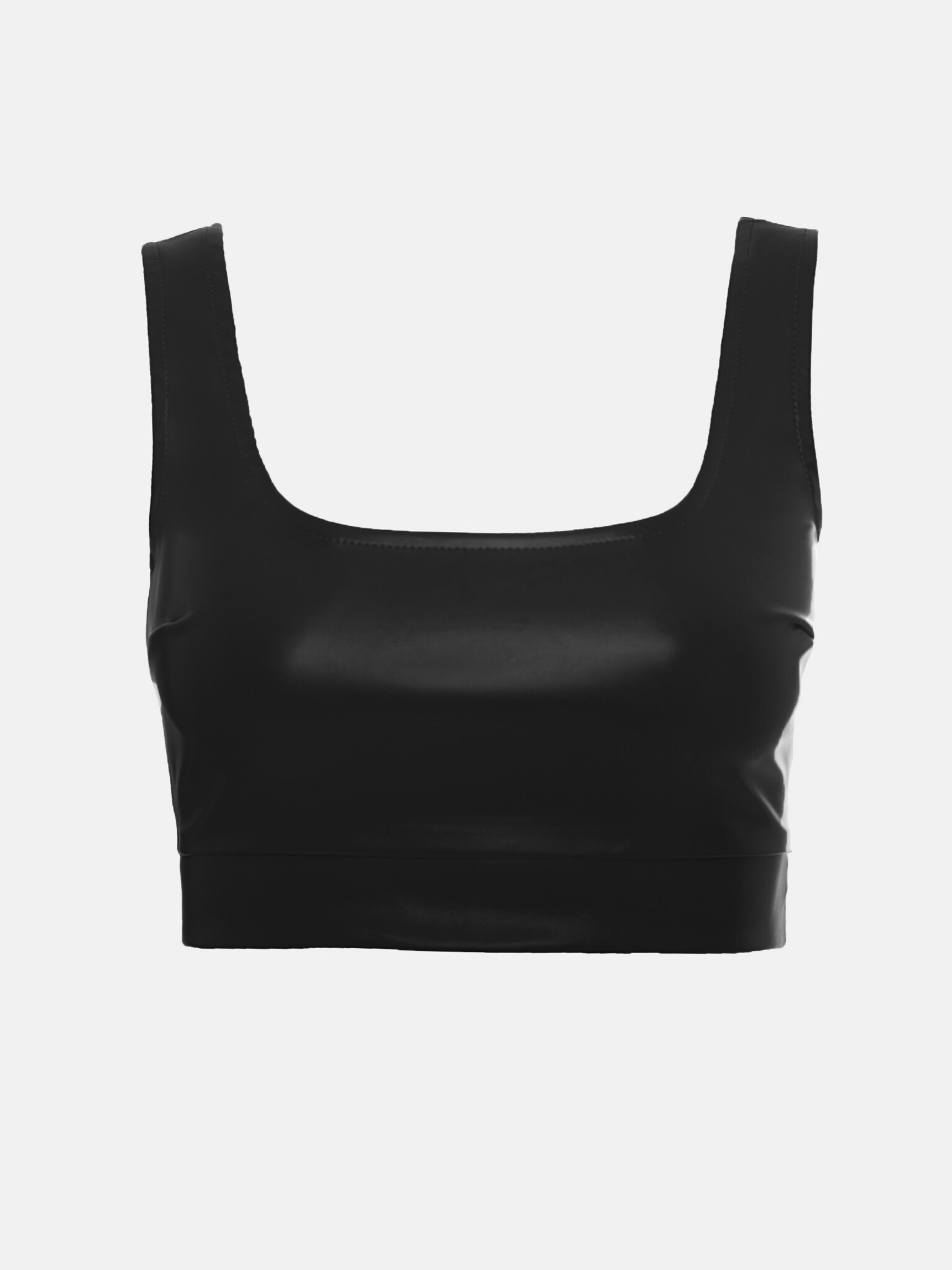 Vegan-leather cropped top :: LICHI - Online fashion store