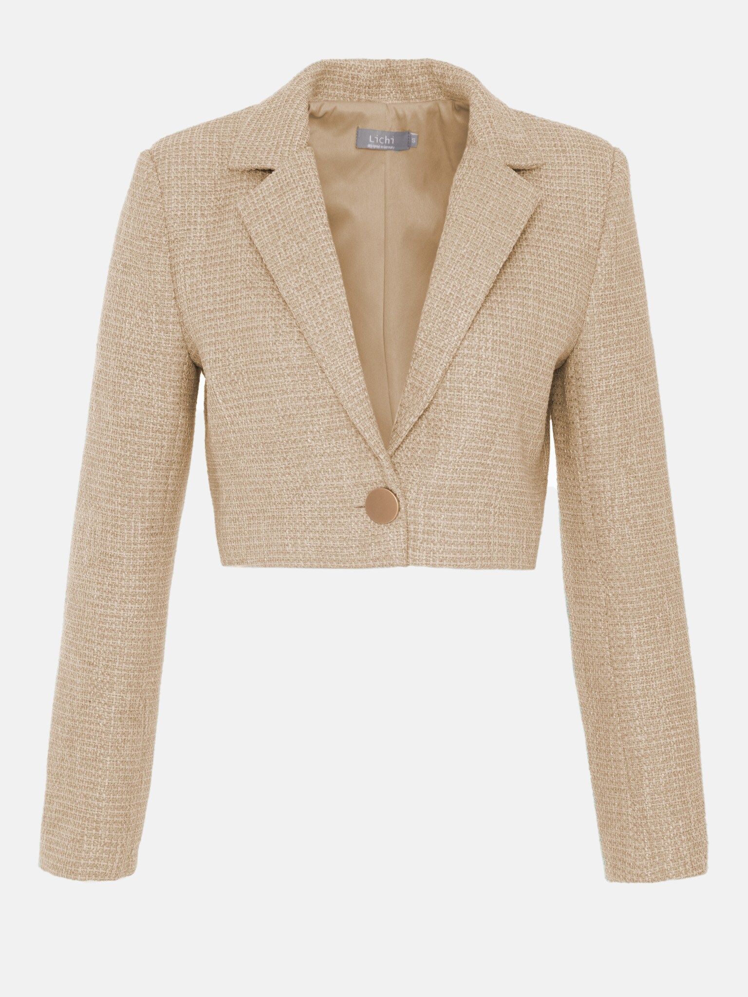 crop blazer beige