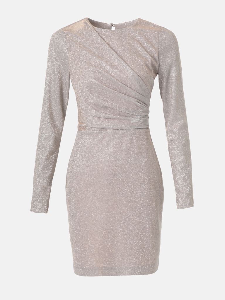 LICHI - Online fashion store :: Metallic asymmetric gathered dress