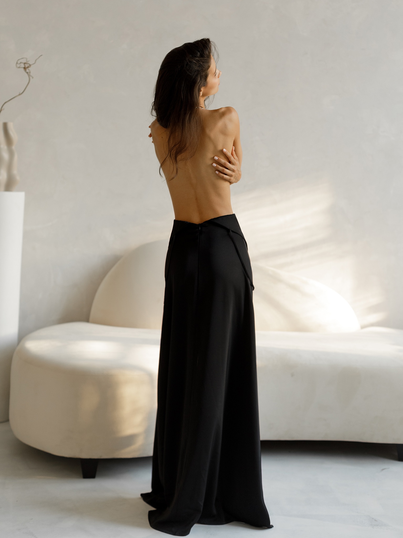 Open-back maxi dress