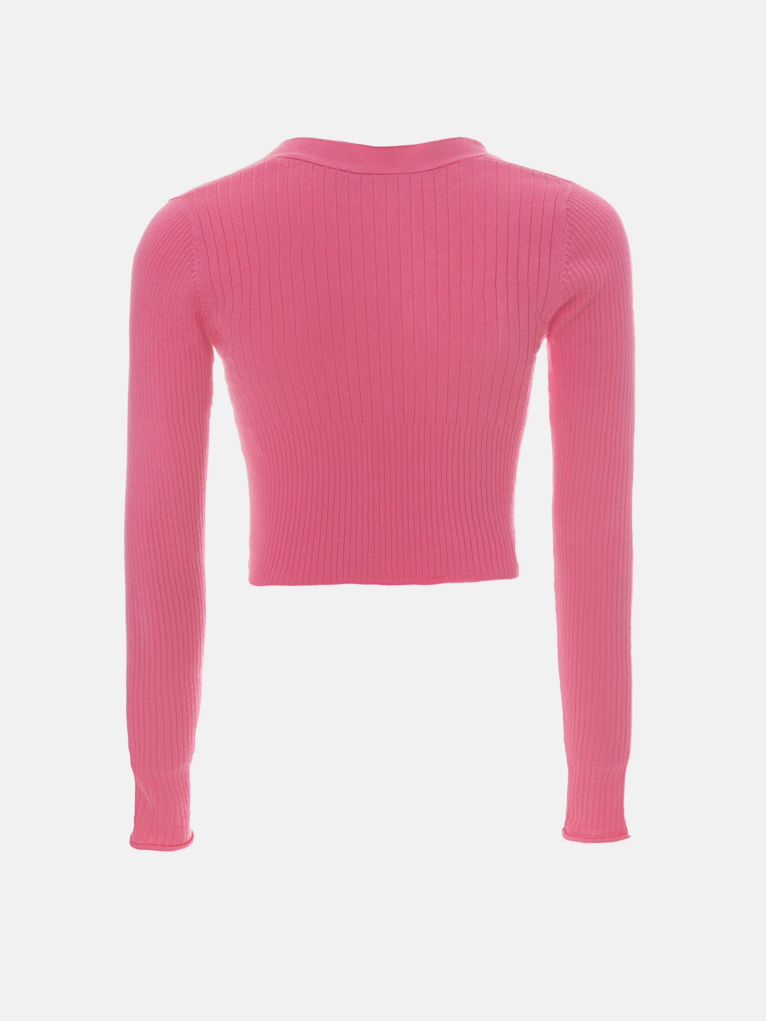 Schmal geschnittene Strickjacke aus Rippstrick