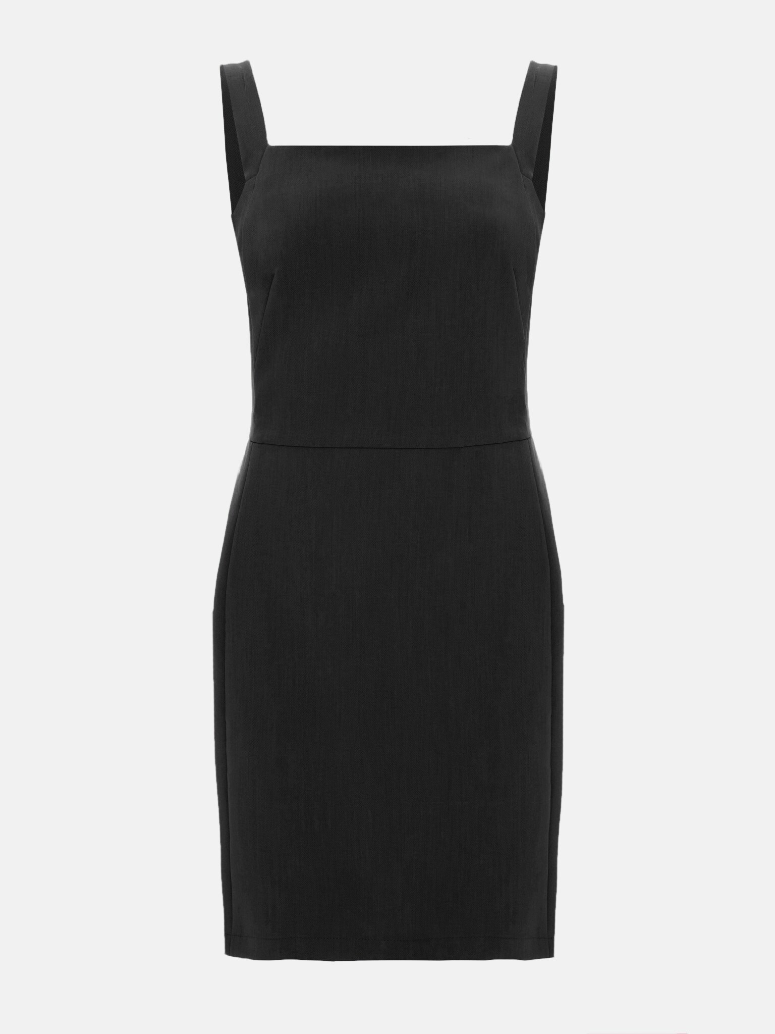 Wide-strap square-neck mini dress