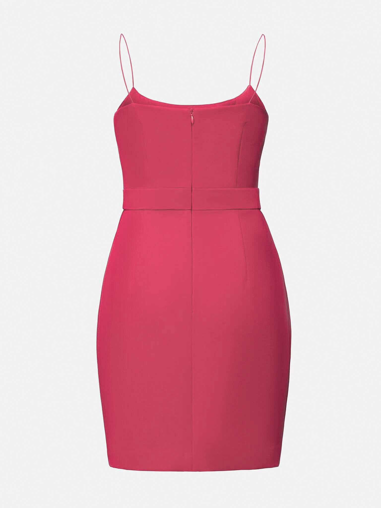 Thin strap front-slit mini dress
