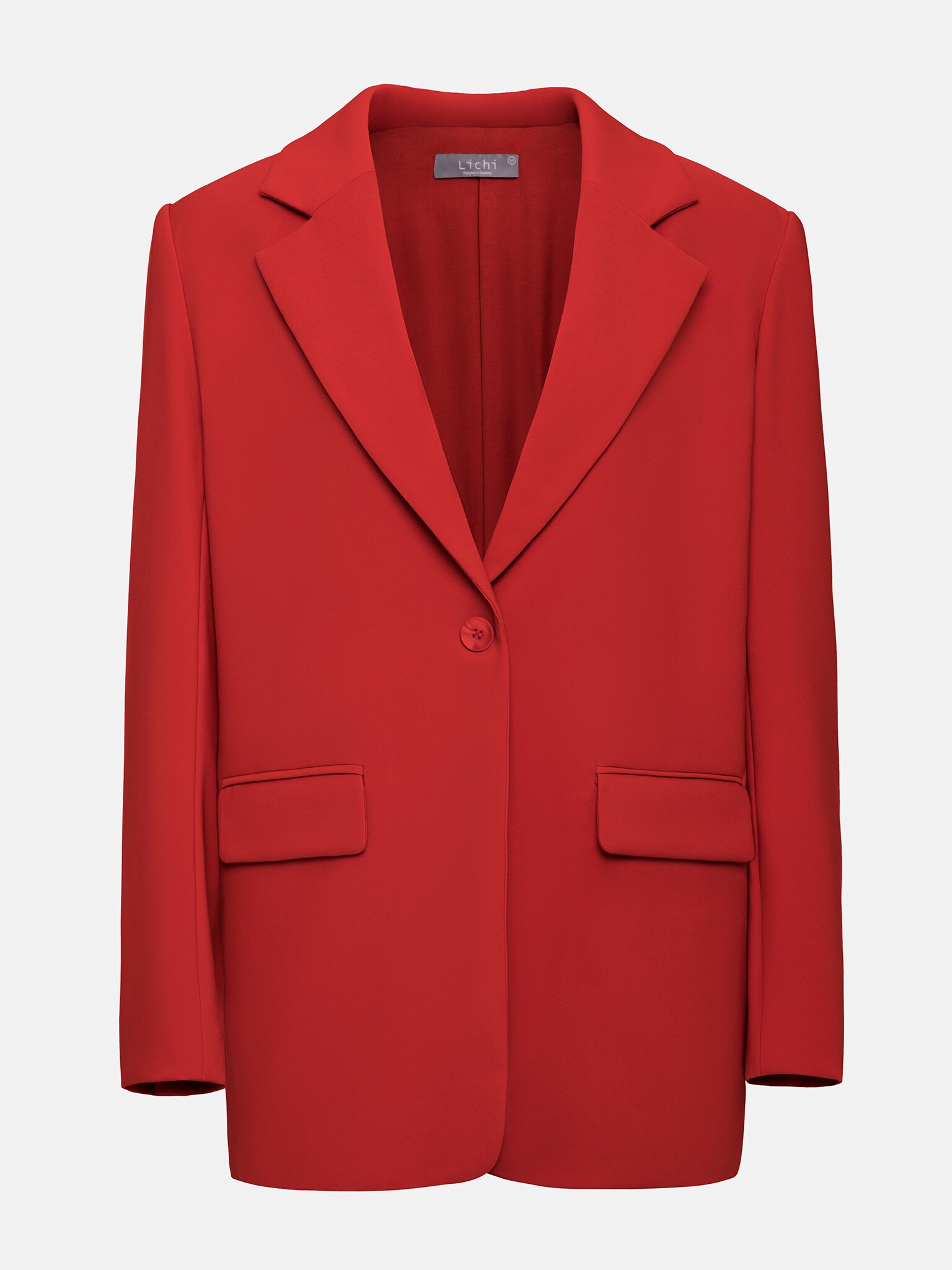 Straight single-button blazer :: LICHI - Online fashion store