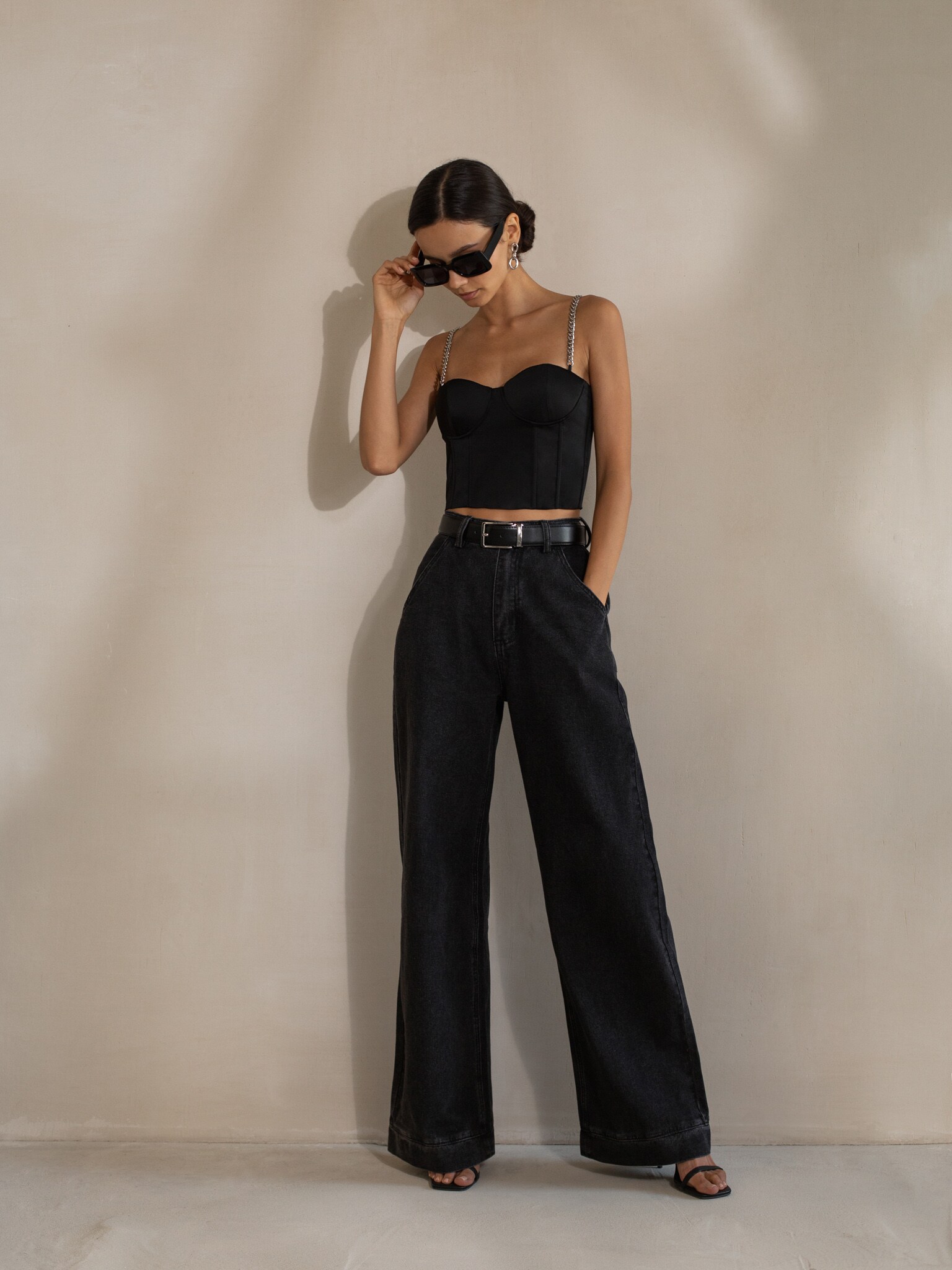 High-rise flared jeans