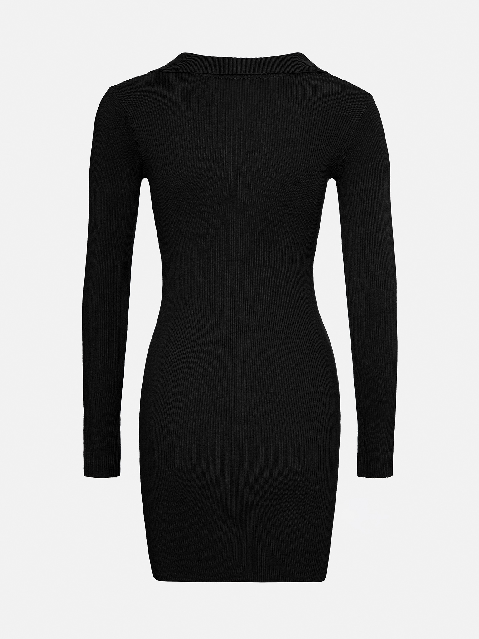 LICHI - Online fashion store :: Collared ribbed-jersey mini dress
