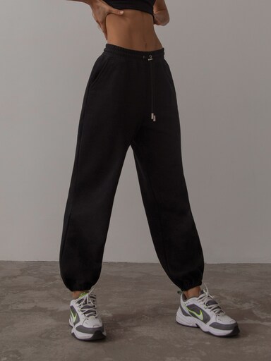 Drawstring-waist track pants :: LICHI - Online fashion store