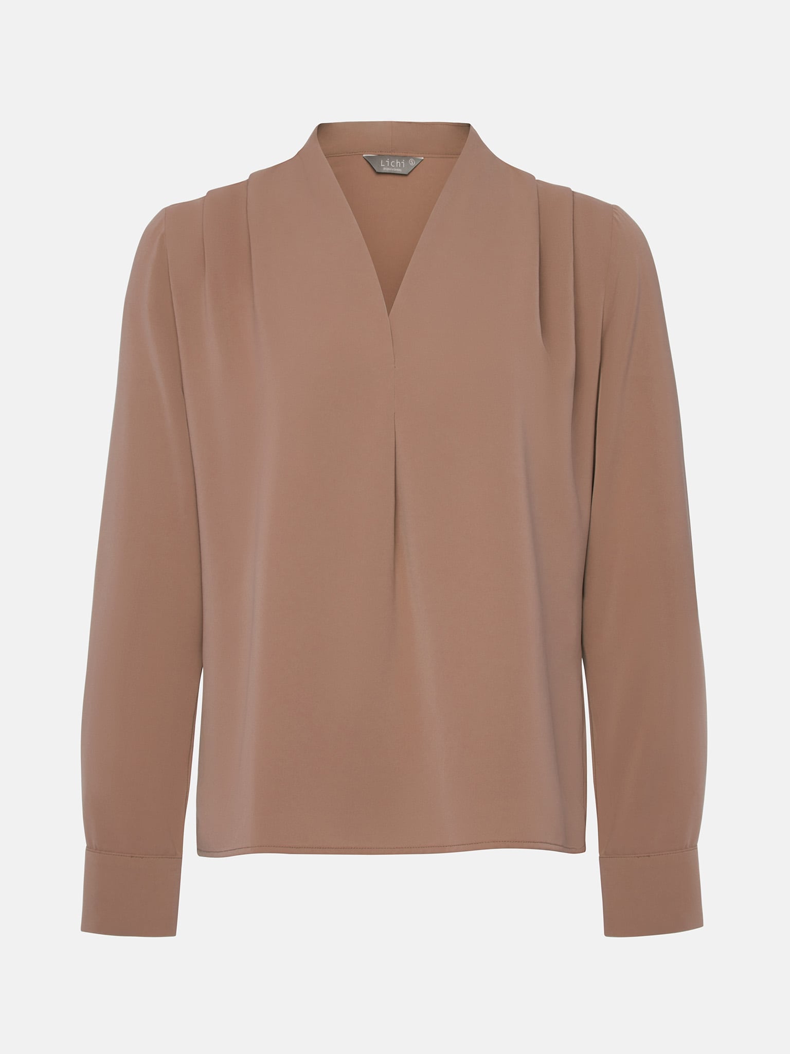 Relaxed-fit wrap-effect blouse