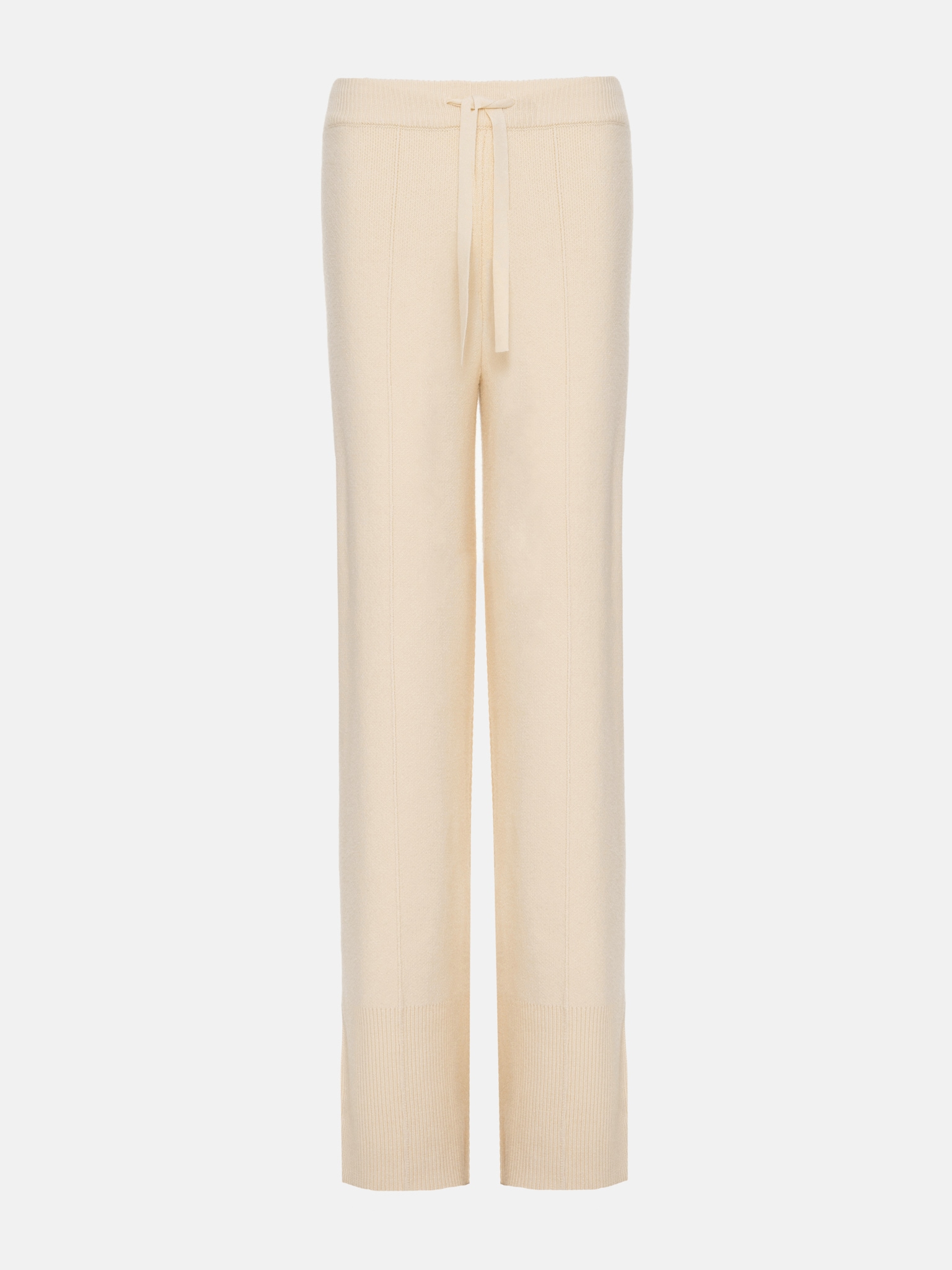 Трикотажные брюки с завязкой на талии и разрезами