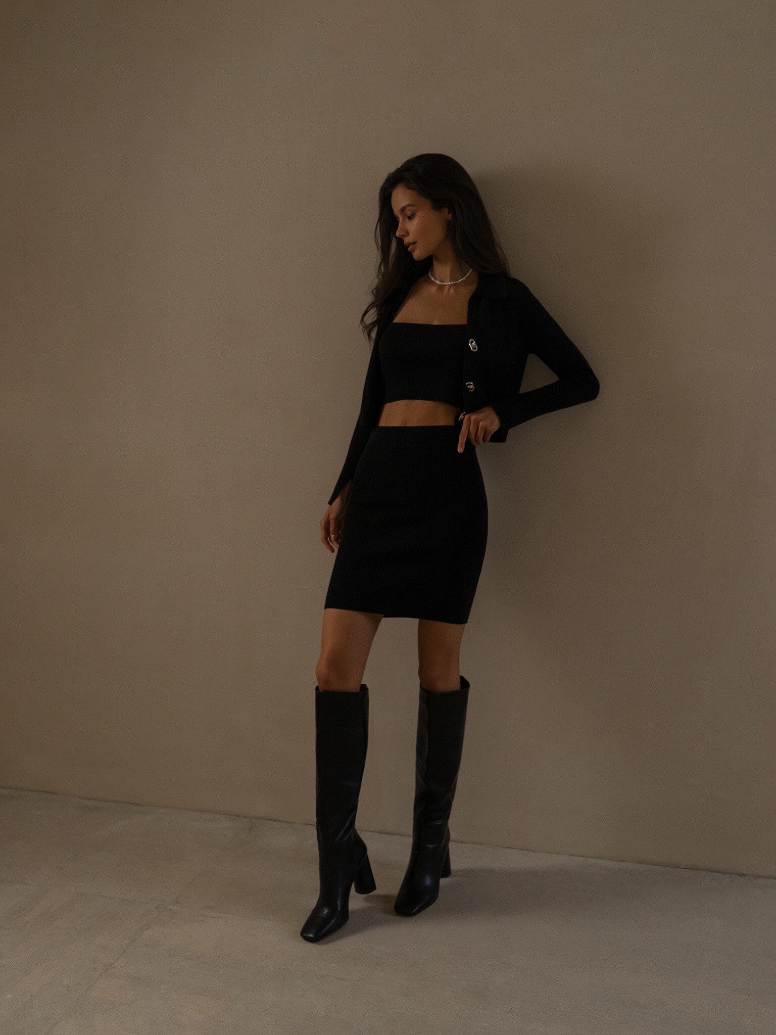 Lichi Online Fashion Store Ribbed Knit Mini Skirt Lichi Online Fashion Store Ribbed Knit Mini Skirt