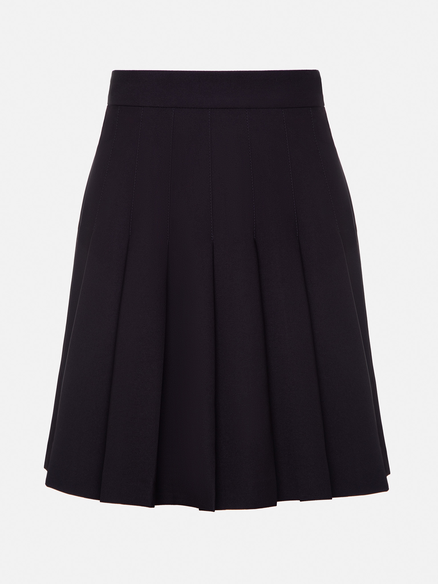 black knife pleated mini skirt