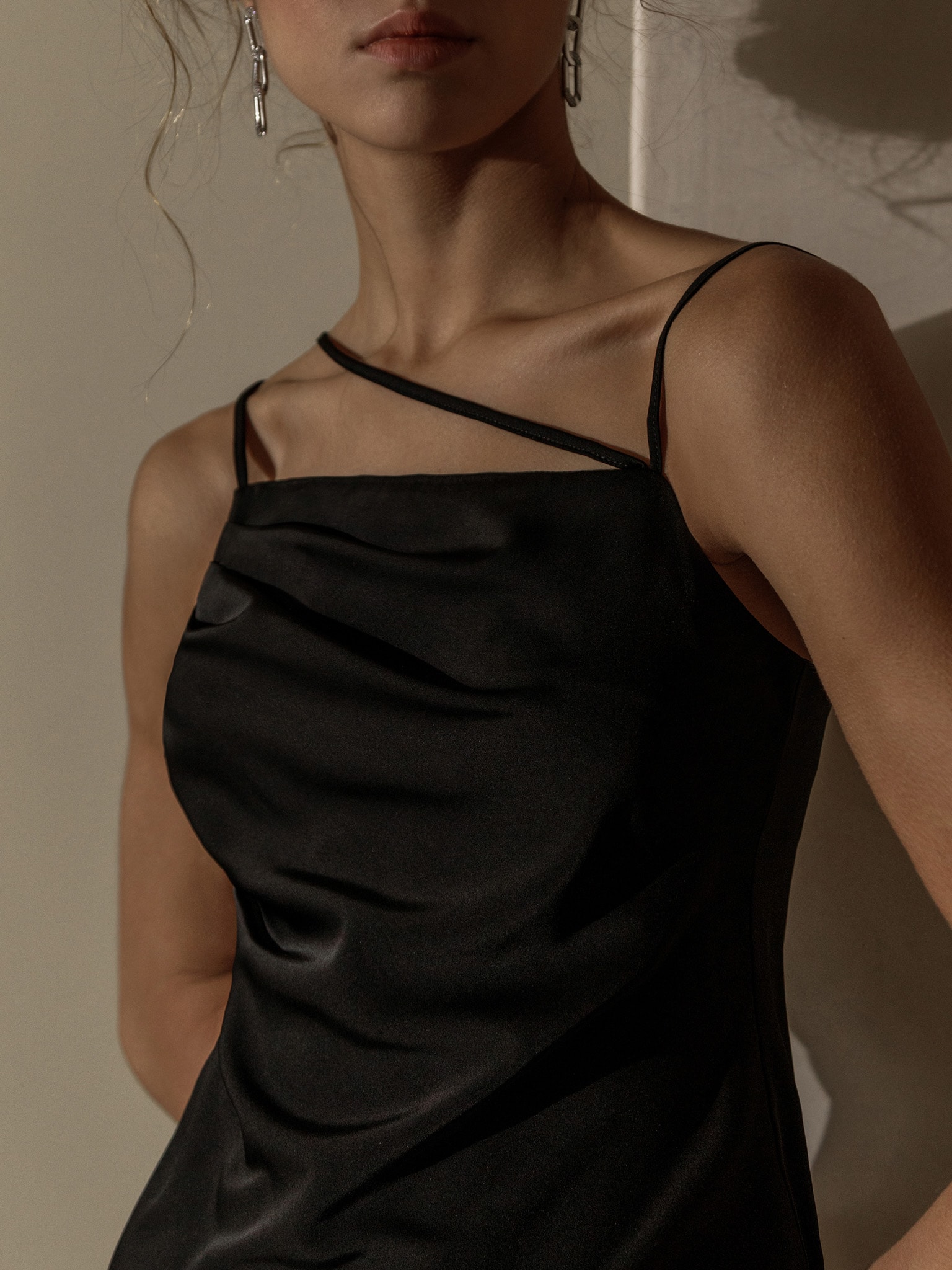 Draped midi dress