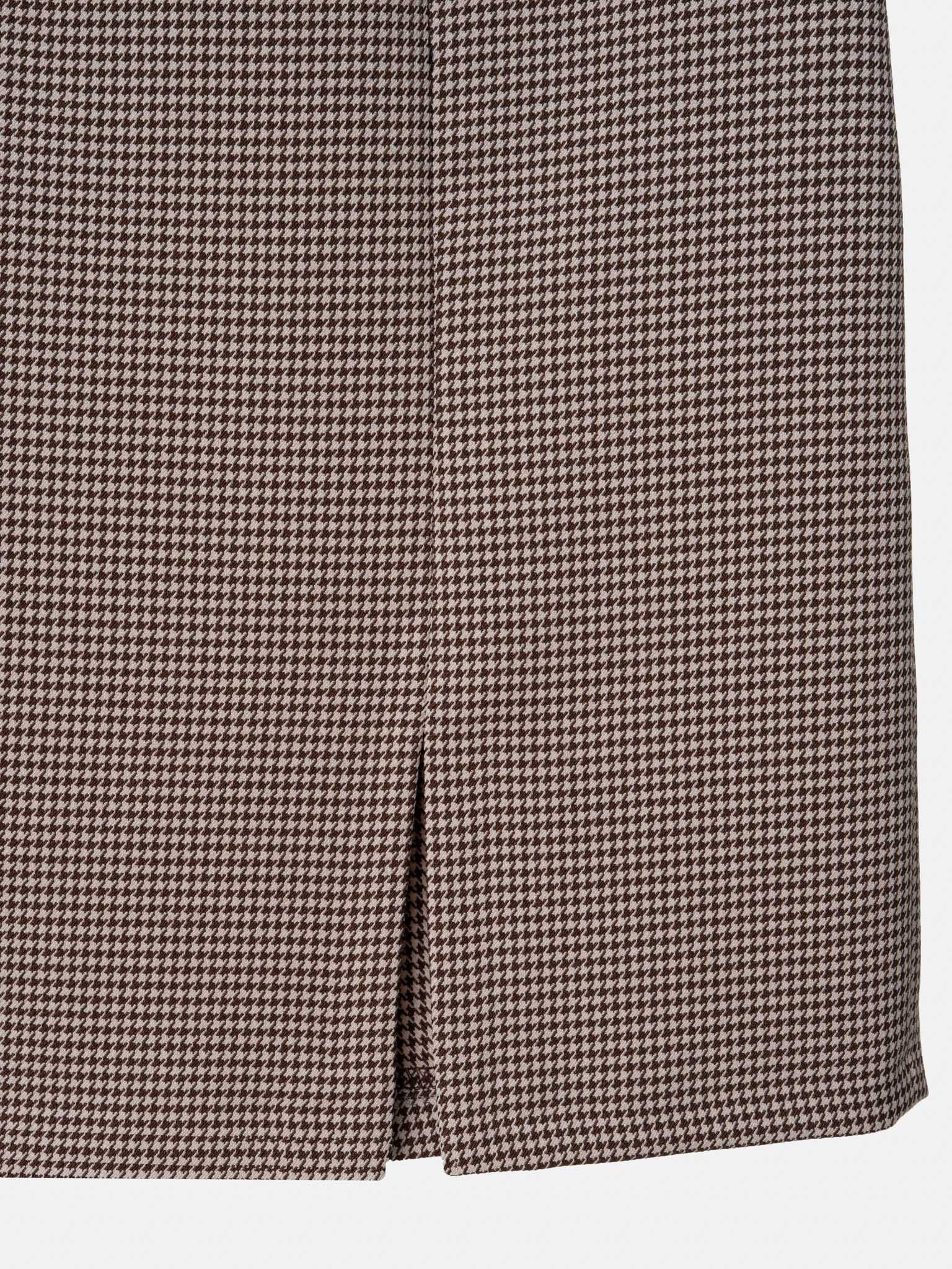 Юбка мини с разрезом из костюмной ткани