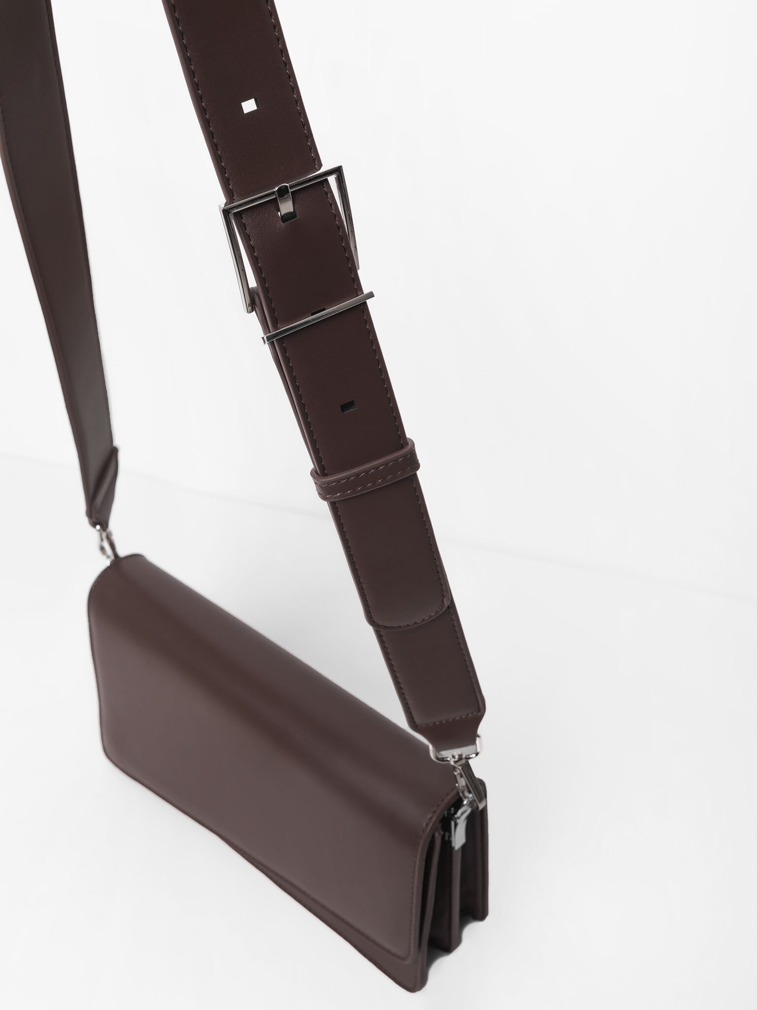 Widestrap baguette shoulder bag LICHI Online fashion store