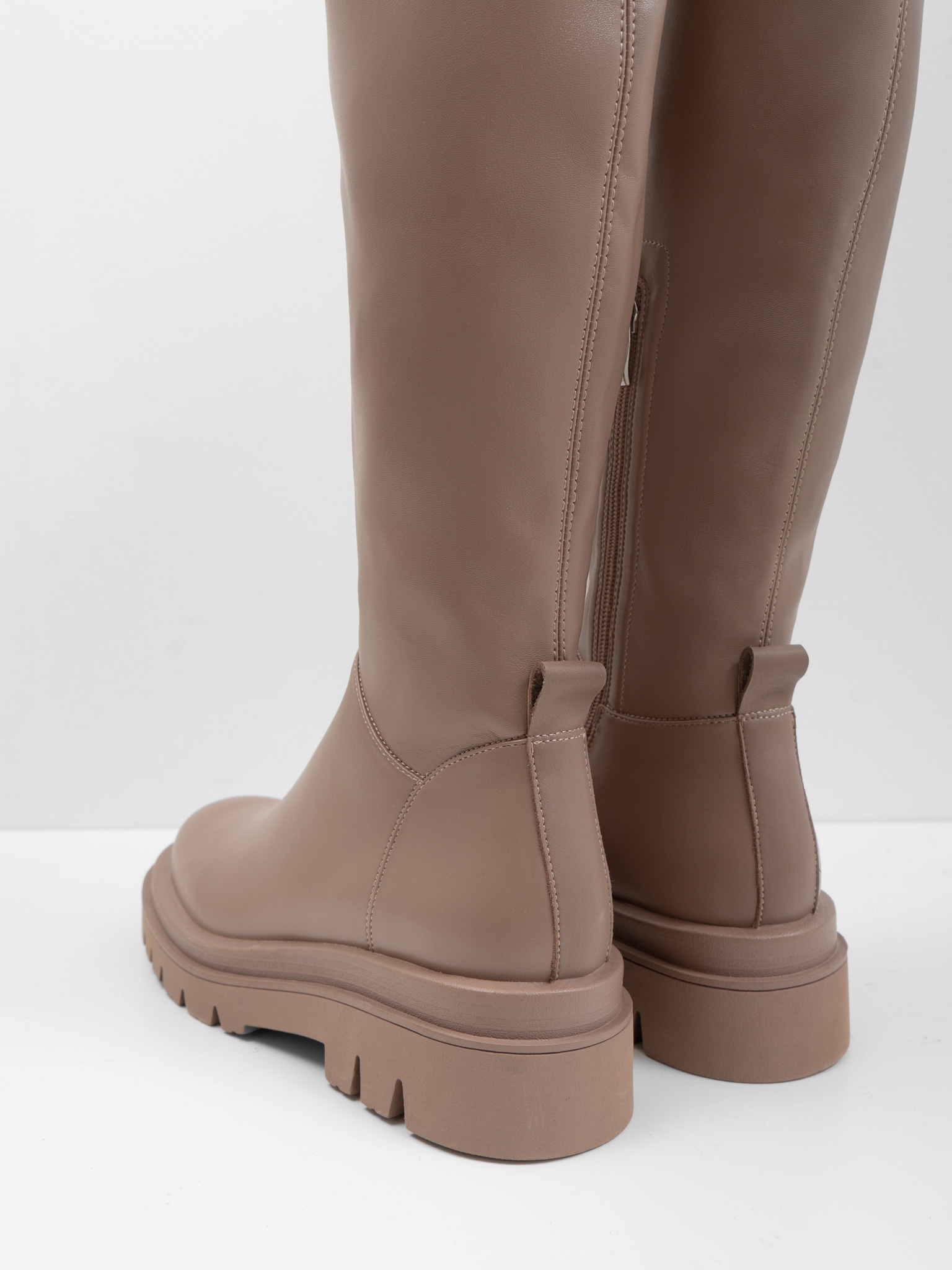 Over-the-knee platform boots