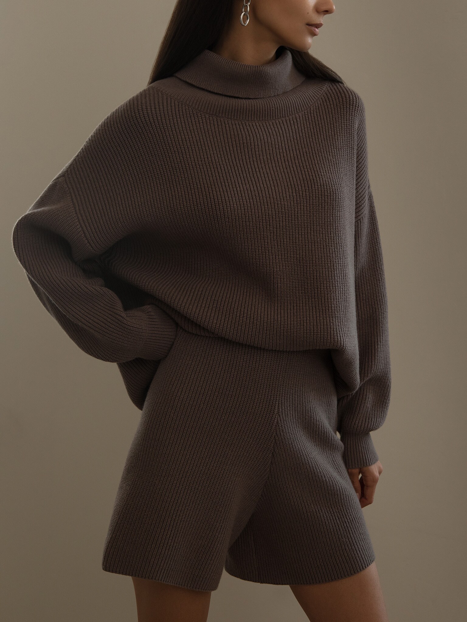 Oversized ribbedknit sweater LICHI Online fashion store