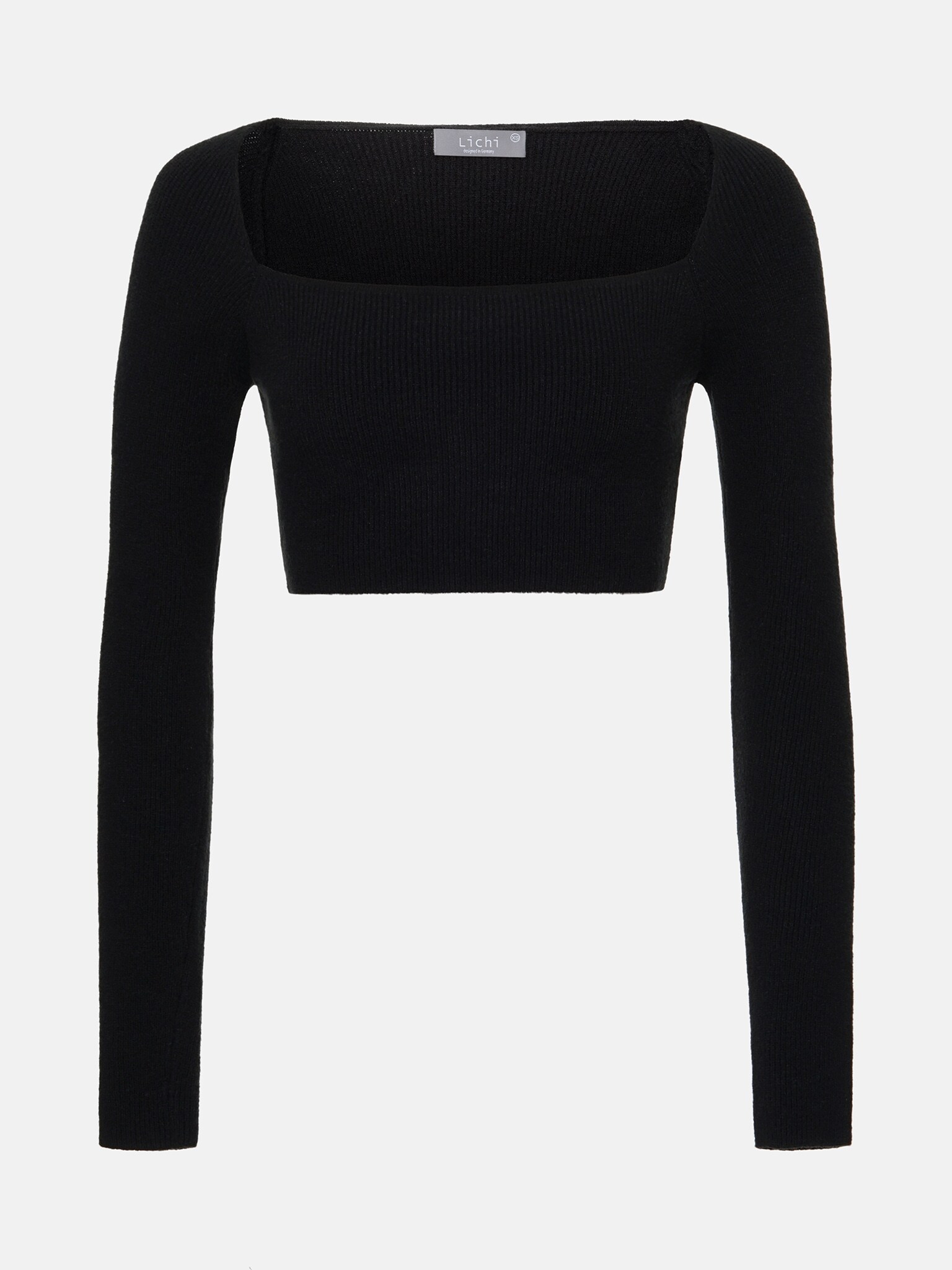 LICHI - Online fashion store :: Fitted ribbed-knit crop top