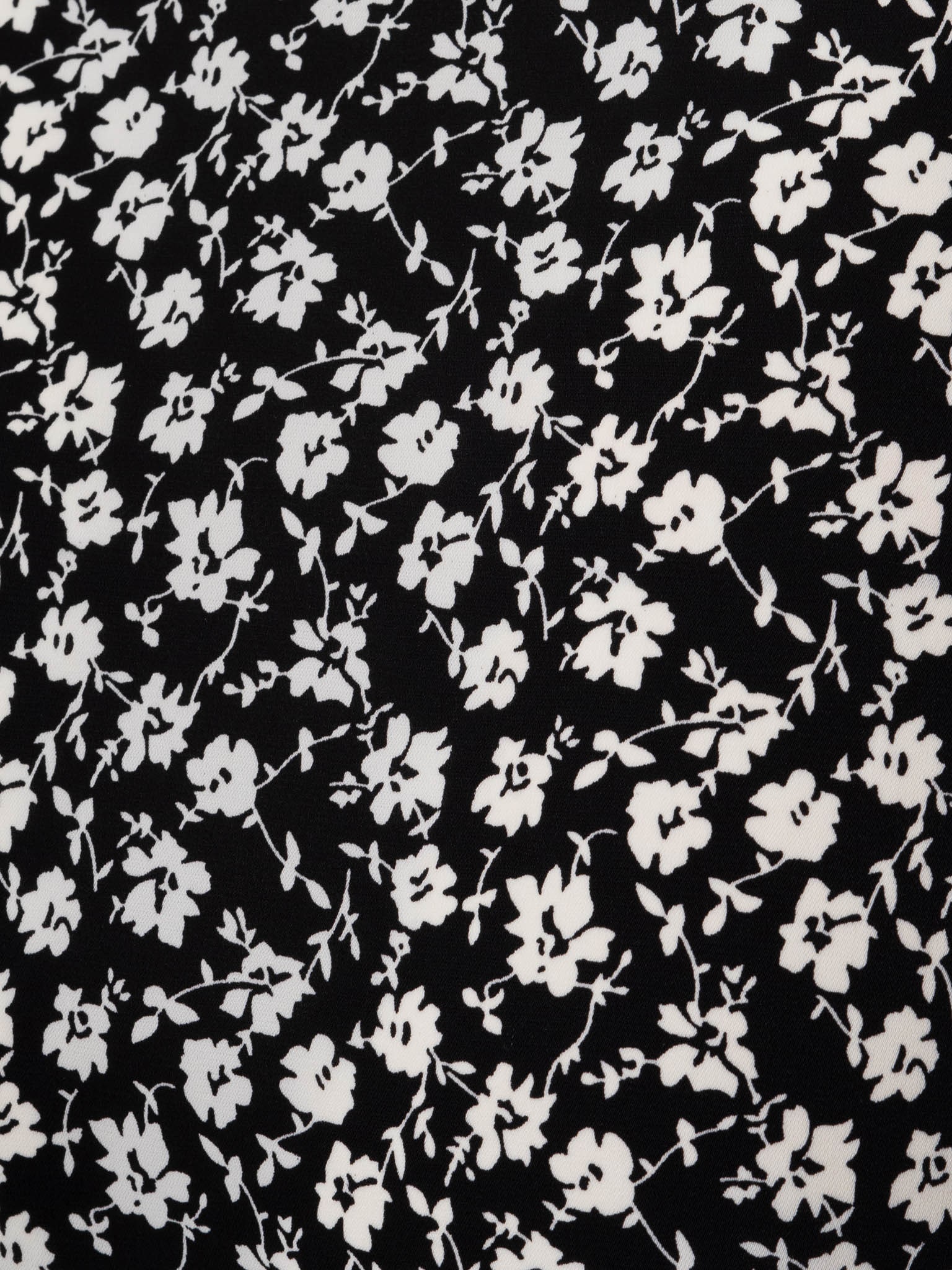 Floral-printed midi skirt